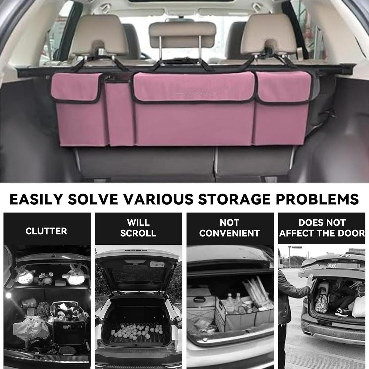 Organizador de Maletero de Coche Honibaoto Rosa Impermeable