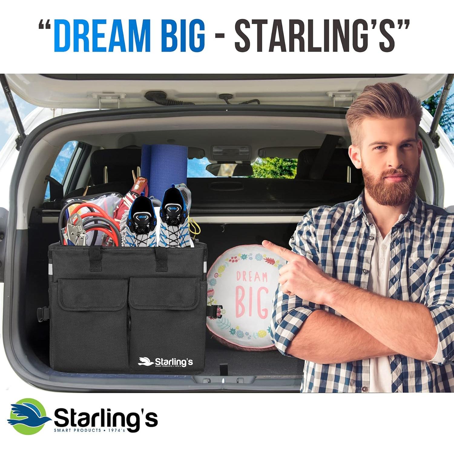 Organizador de Maletero Starling Grande Plegable Negro 6.8L