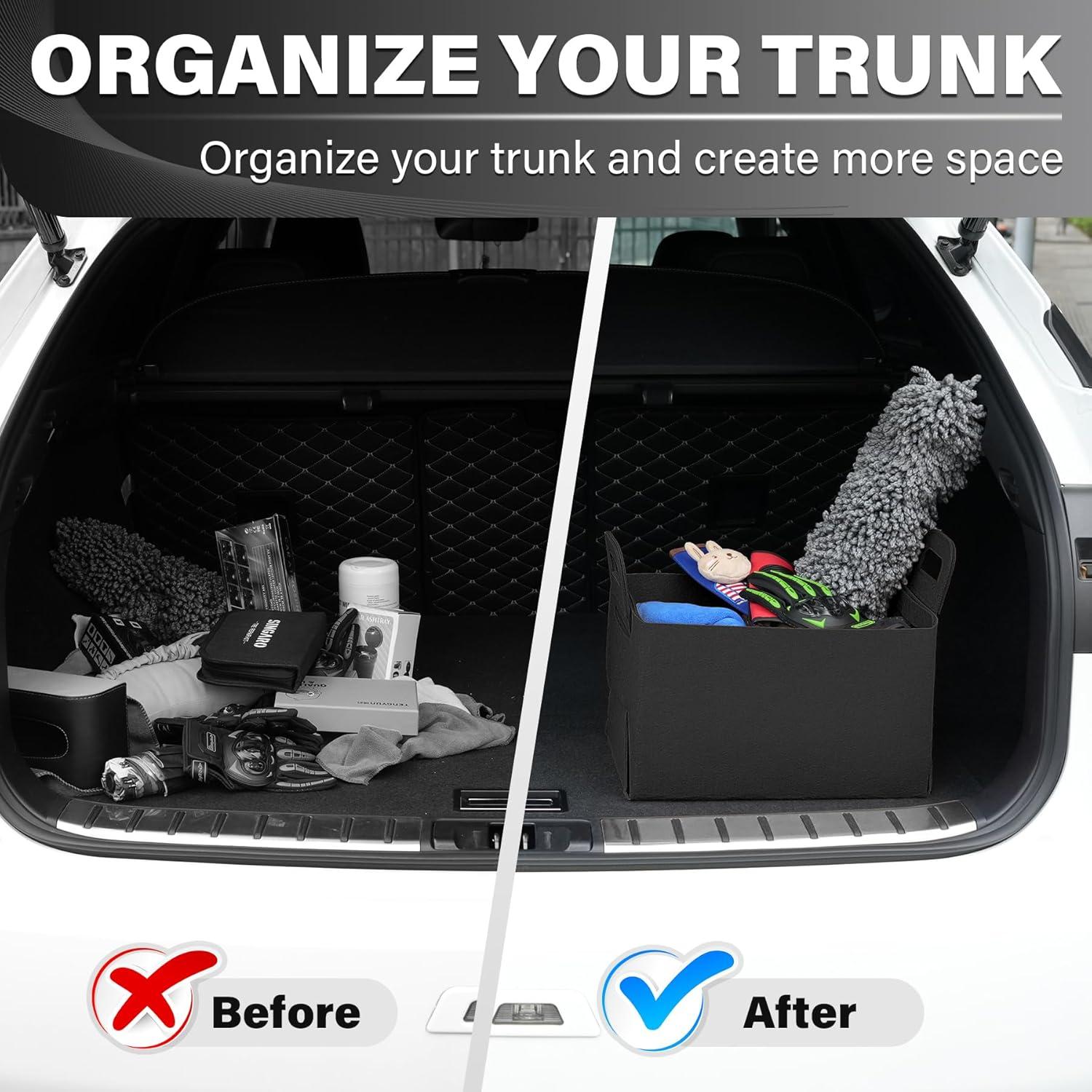 Organizador de Maletero Plegable SINGARO - 2 Unidades Negro