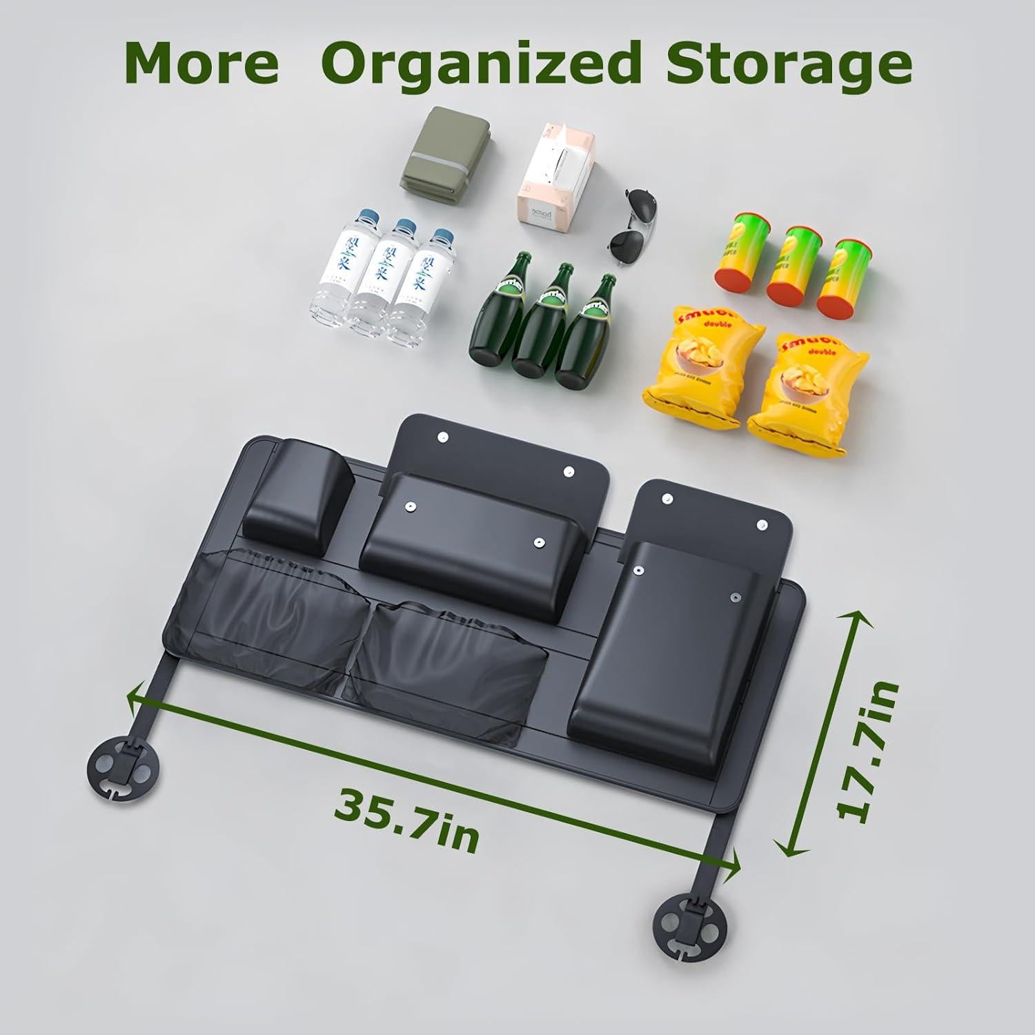 Organizador de Maletero 8T69T Plegable 5 Bolsillos Negro