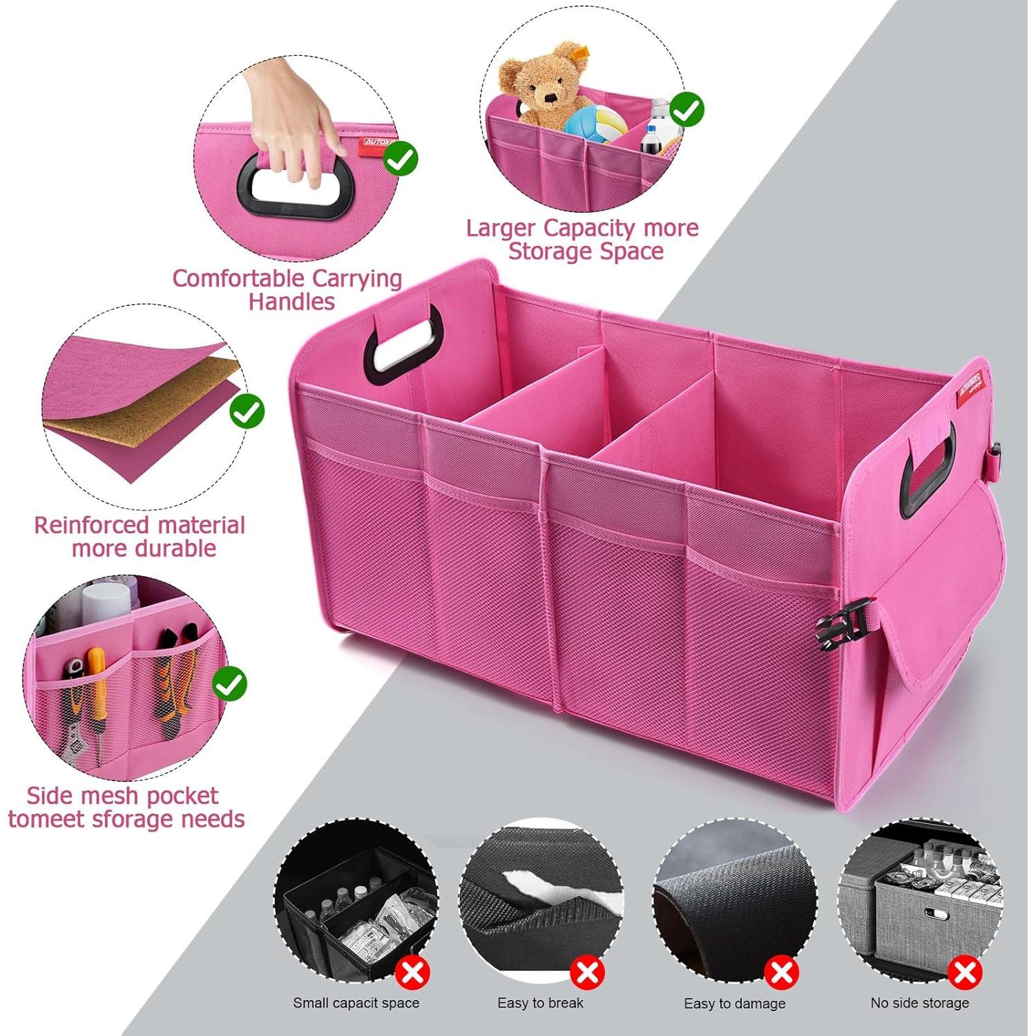 Organizador de Maletero Plegable OEMASSIVE 55L Rosa