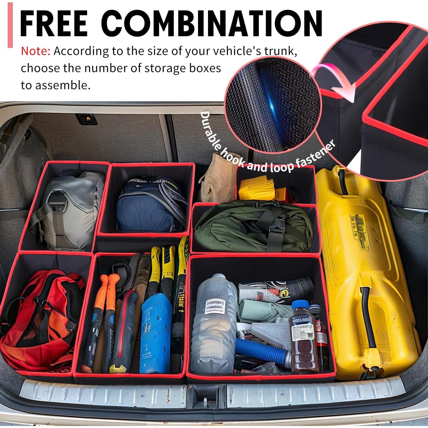 Organizador de Maletero Plegable LOTCAIN 8 Compartimentos Negro