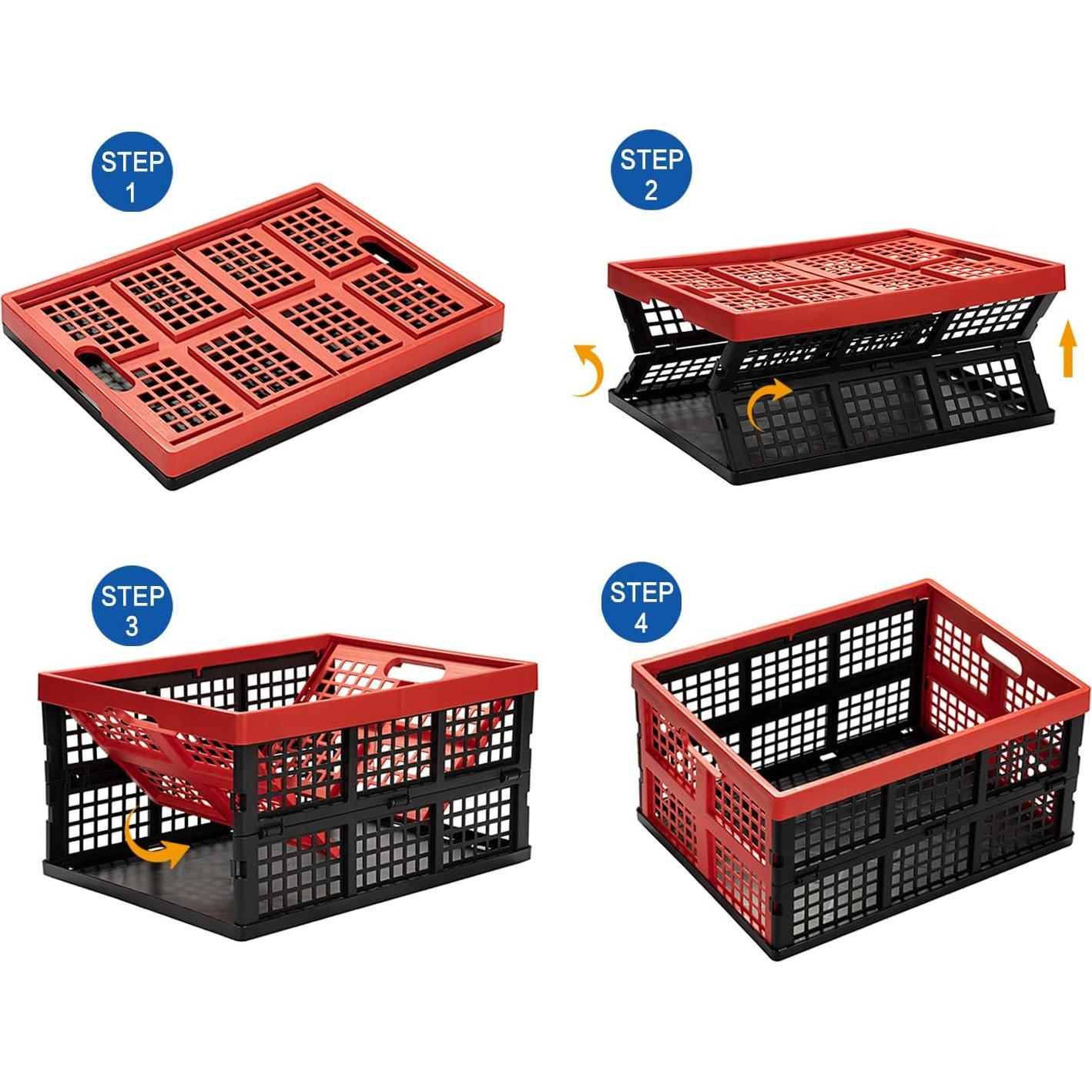 Cajas de Almacenamiento Plegables Esliter 34L - Paquete de 3