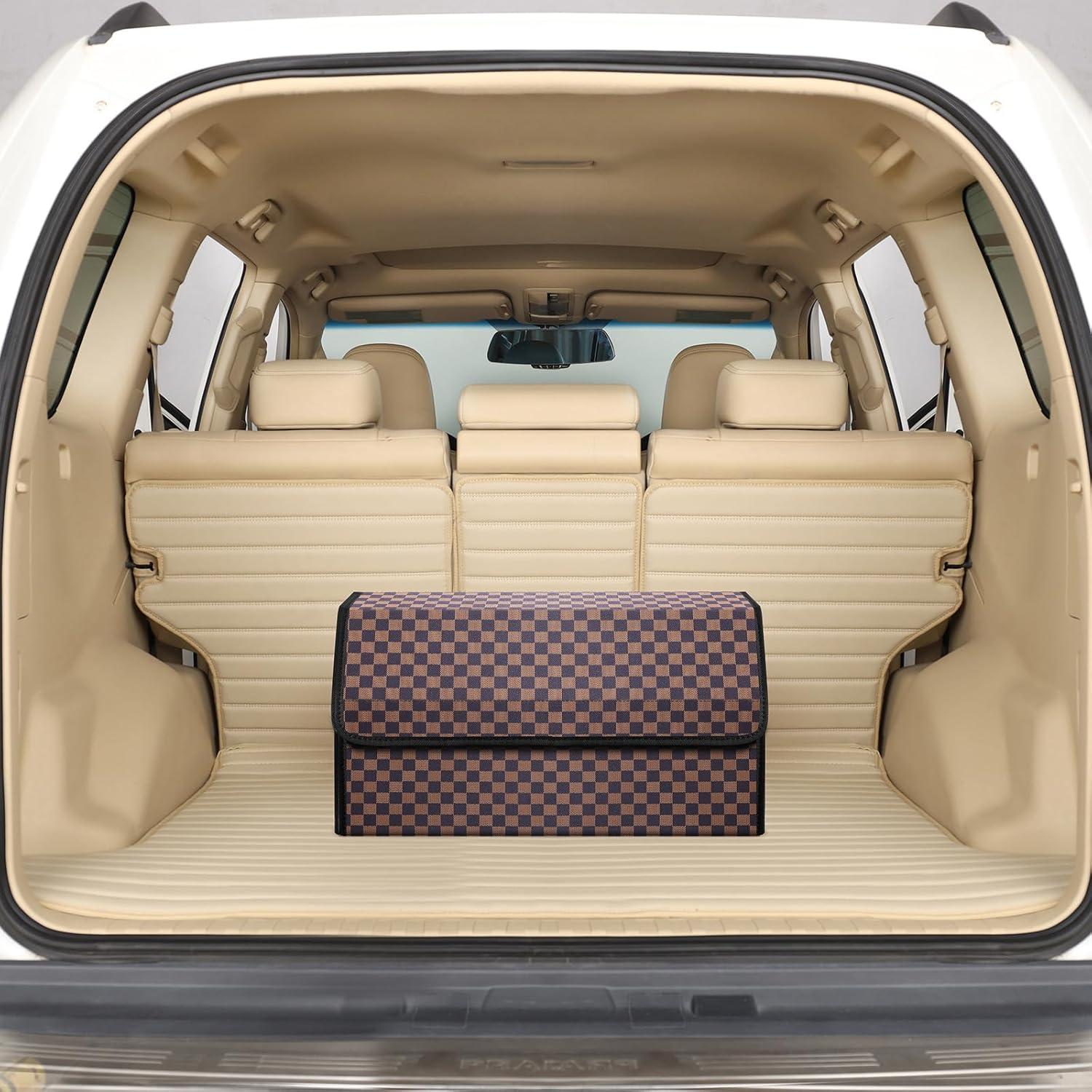 Organizador de Maletero Kingmise Plegable Cuero Mediano