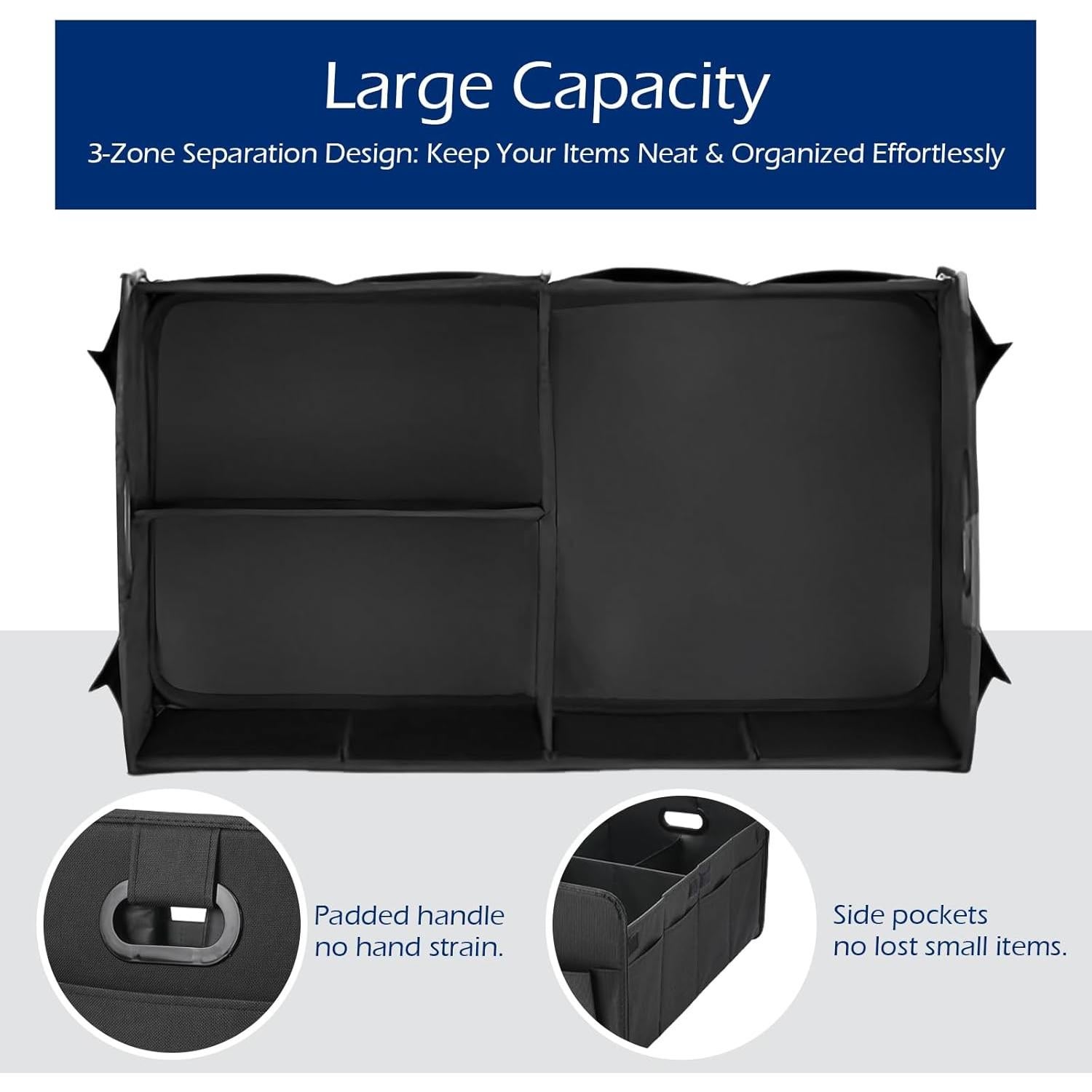 Organizador de Maletero Plegable DEEZOMO 63L Impermeable Negro