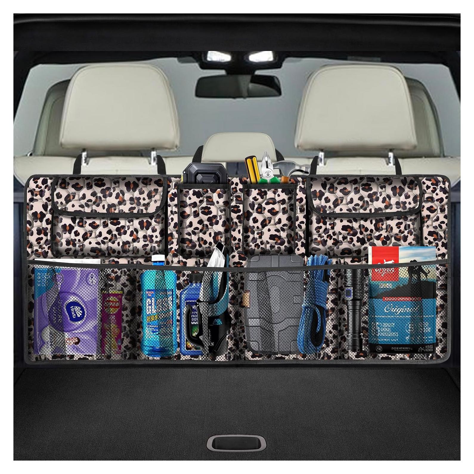 Organizador de Maletero de Coche esouler 106.68x45.72cm Leopardo