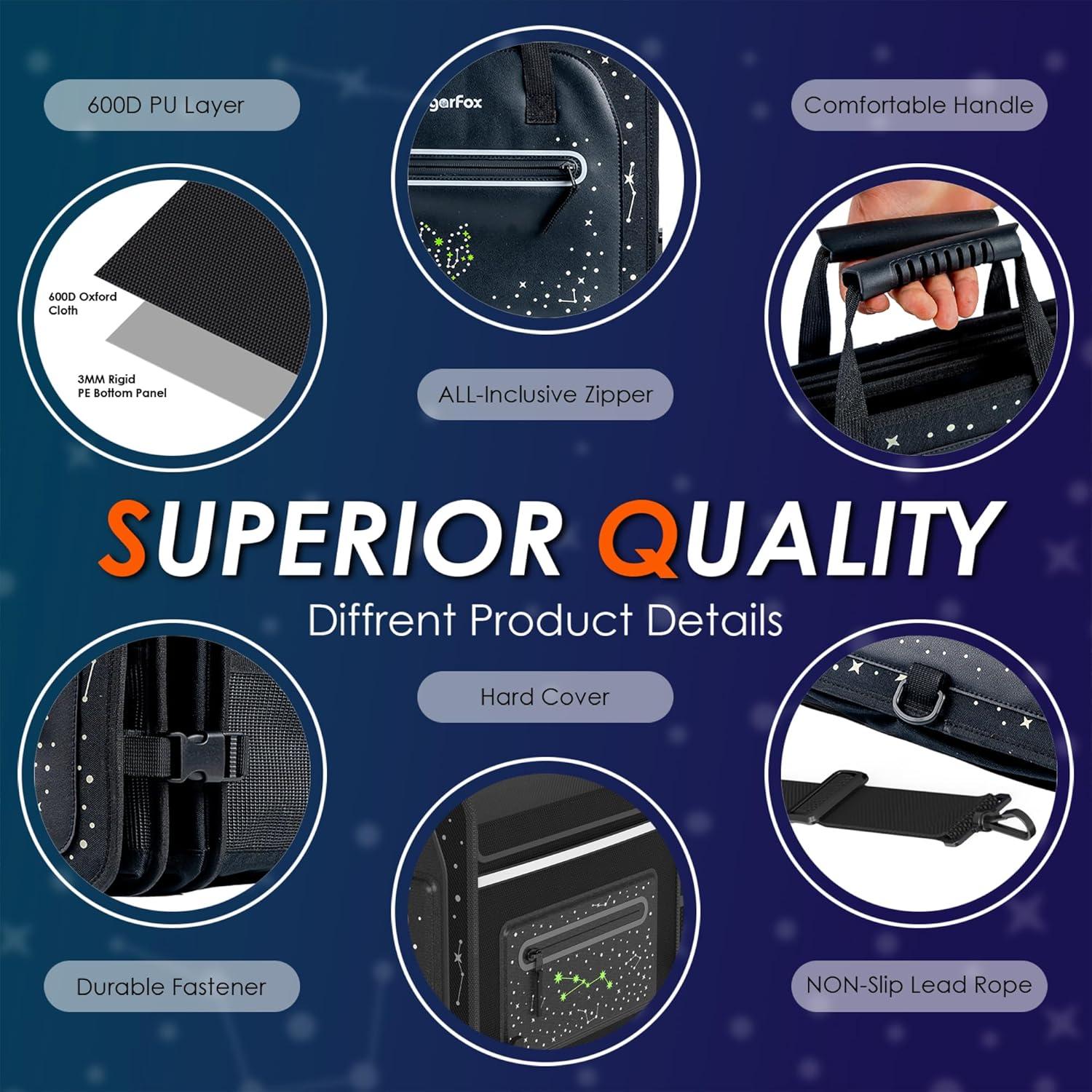 Organizador de Maletero SugarFox 63L Impermeable Plegable Negro