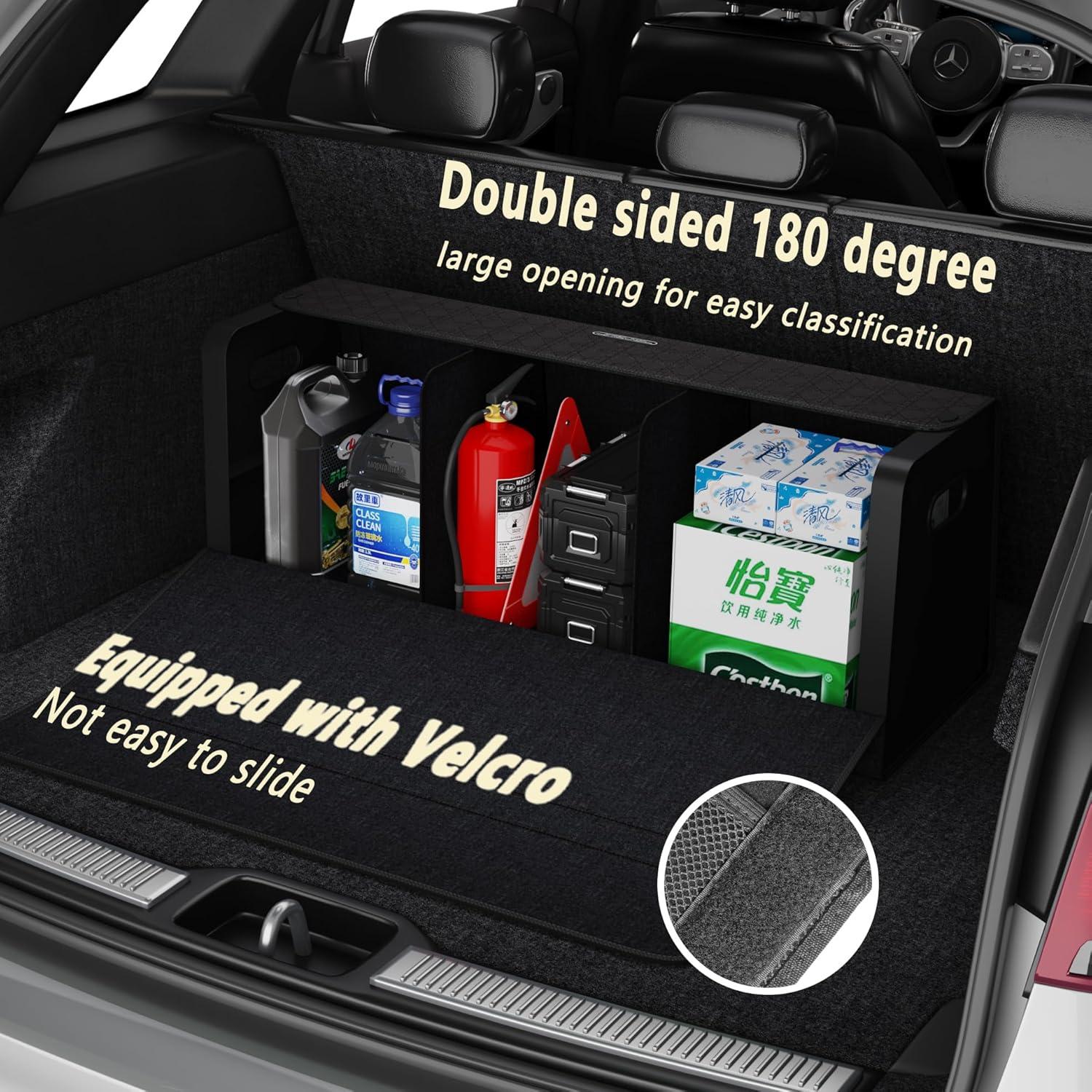 Organizador de Maletero GMQ Plegable para SUV y Camiones - Negro