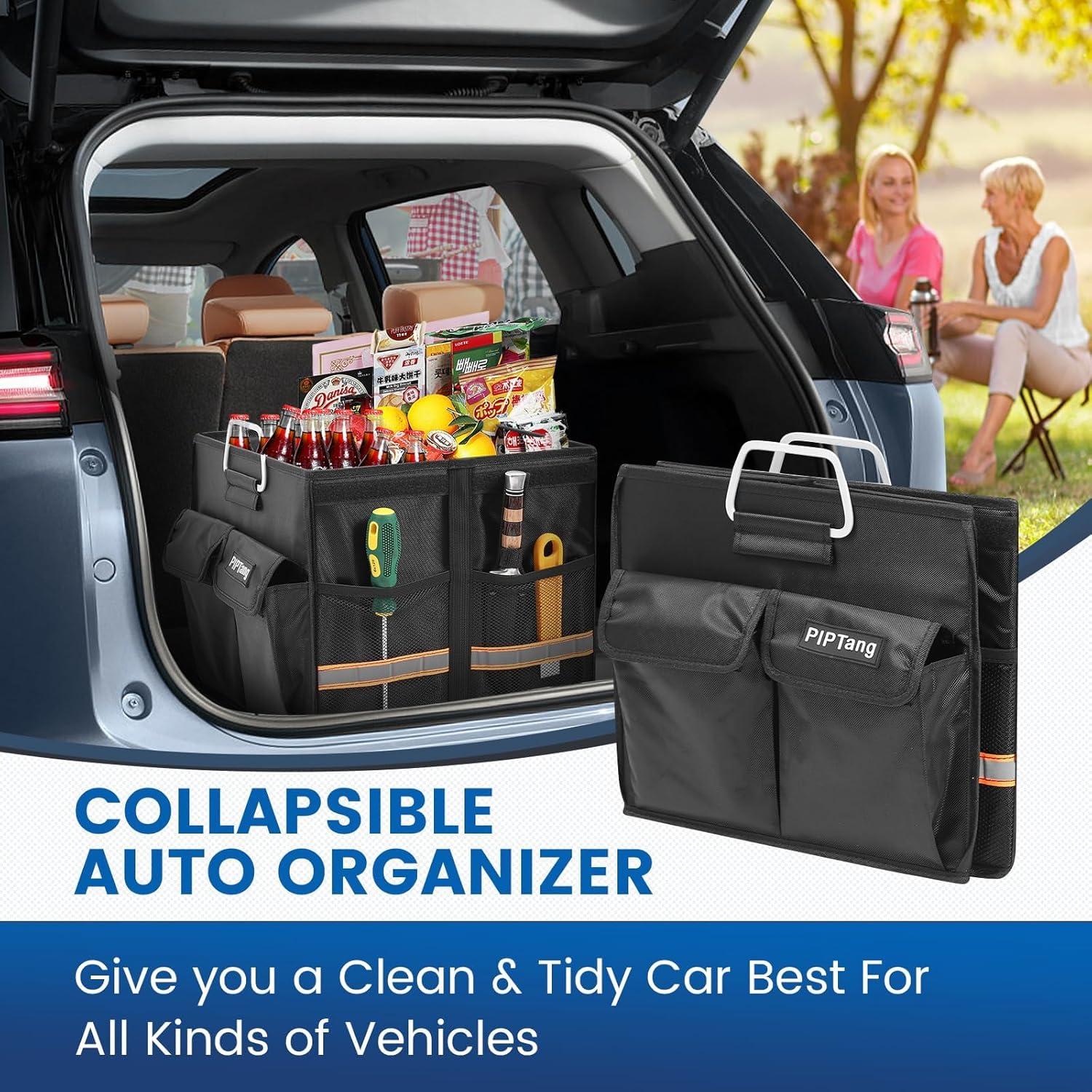 Organizador de Maletero PIPTang 36L Plegable con Tapa Negro