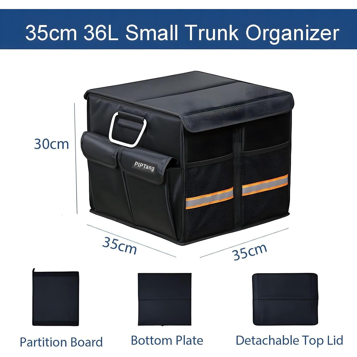 Organizador de Maletero PIPTang 36L Plegable con Tapa Negro