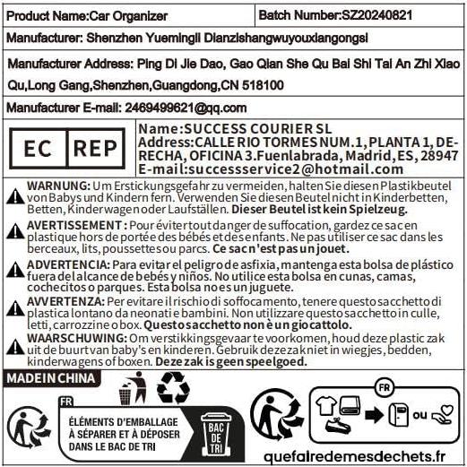 Organizador de Maletero PIPTang 36L Plegable con Tapa Negro