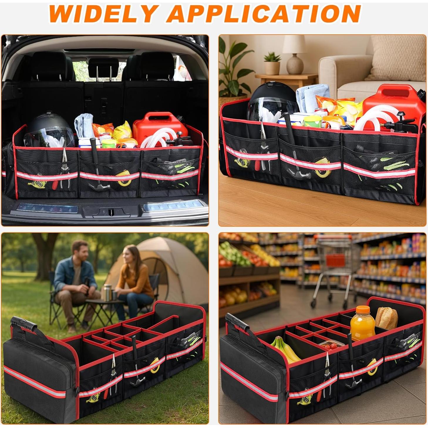 Organizador de Maletero Plegable SKYJDM 95L con Bolsa Térmica