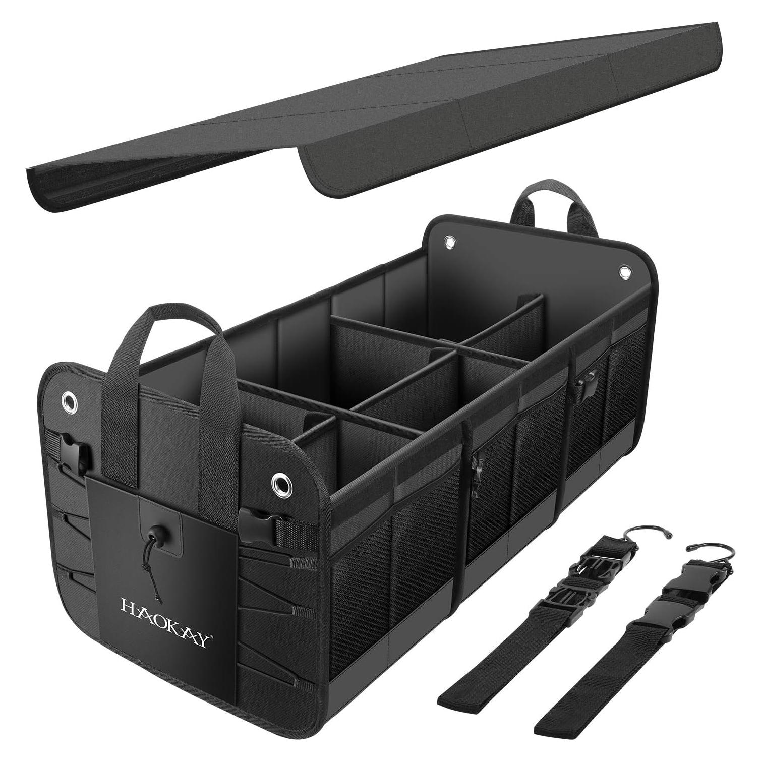 Organizador de Maletero HAOKAY 90L Plegable con Tapa Negro