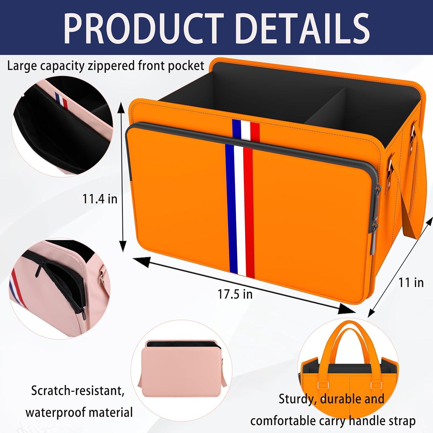 Organizador de Maletero Homeve Impermeable 3 Compartimentos Naranja