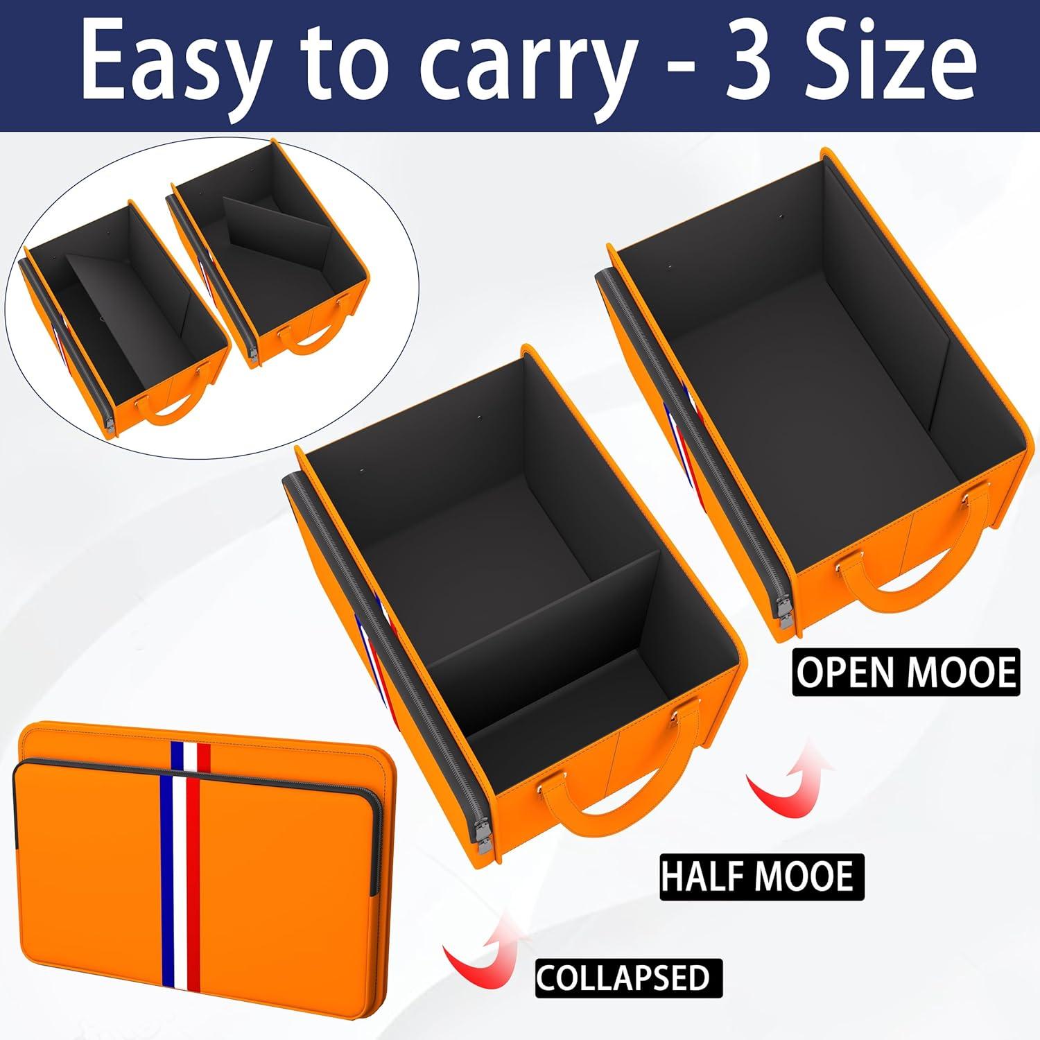 Organizador de Maletero Homeve Impermeable 3 Compartimentos Naranja