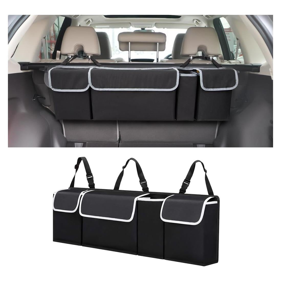 Organizador de Maletero de Coche Osilly con Tapa y 4 Bolsillos