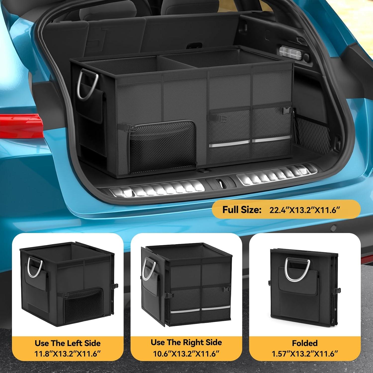 Organizador de Maletero CLESOO 56L Plegable para SUV Negro