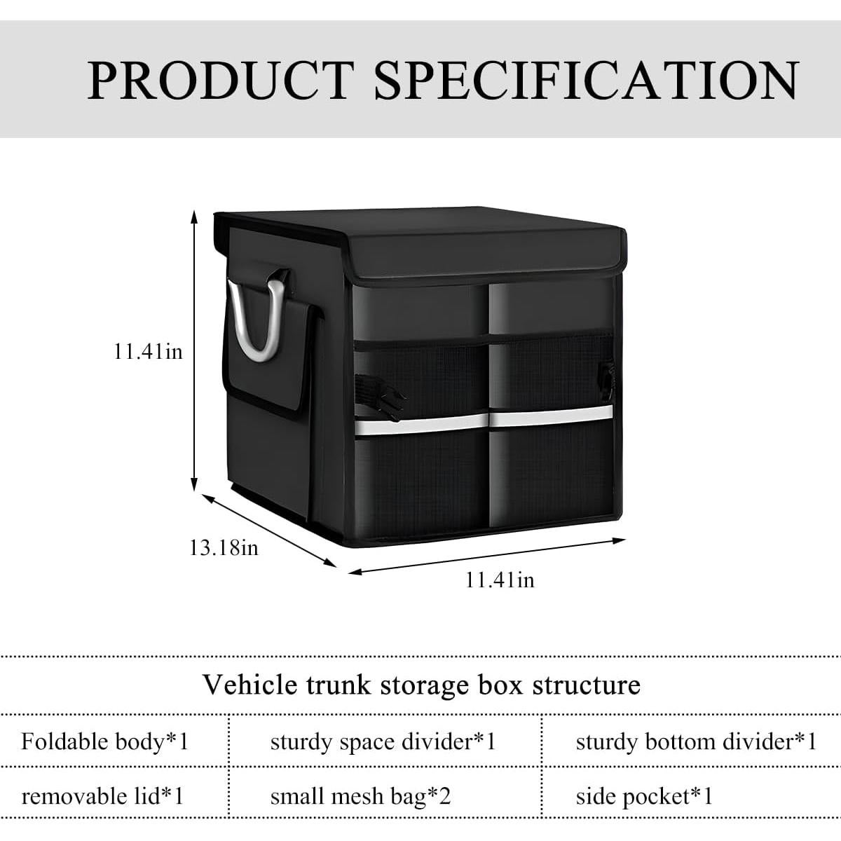 Organizador de Maletero SHMZK 28L Plegable Impermeable Negro