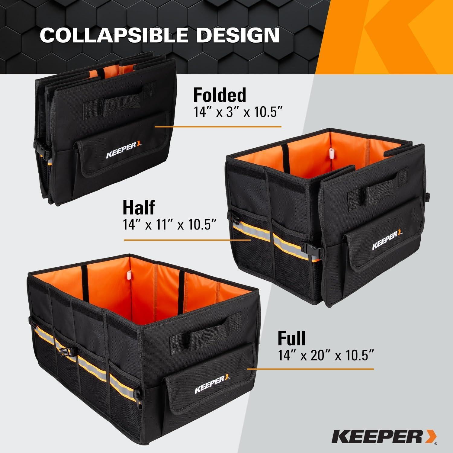 Organizador de Maletero KEEPER Estándar 48L Plegable Antideslizante