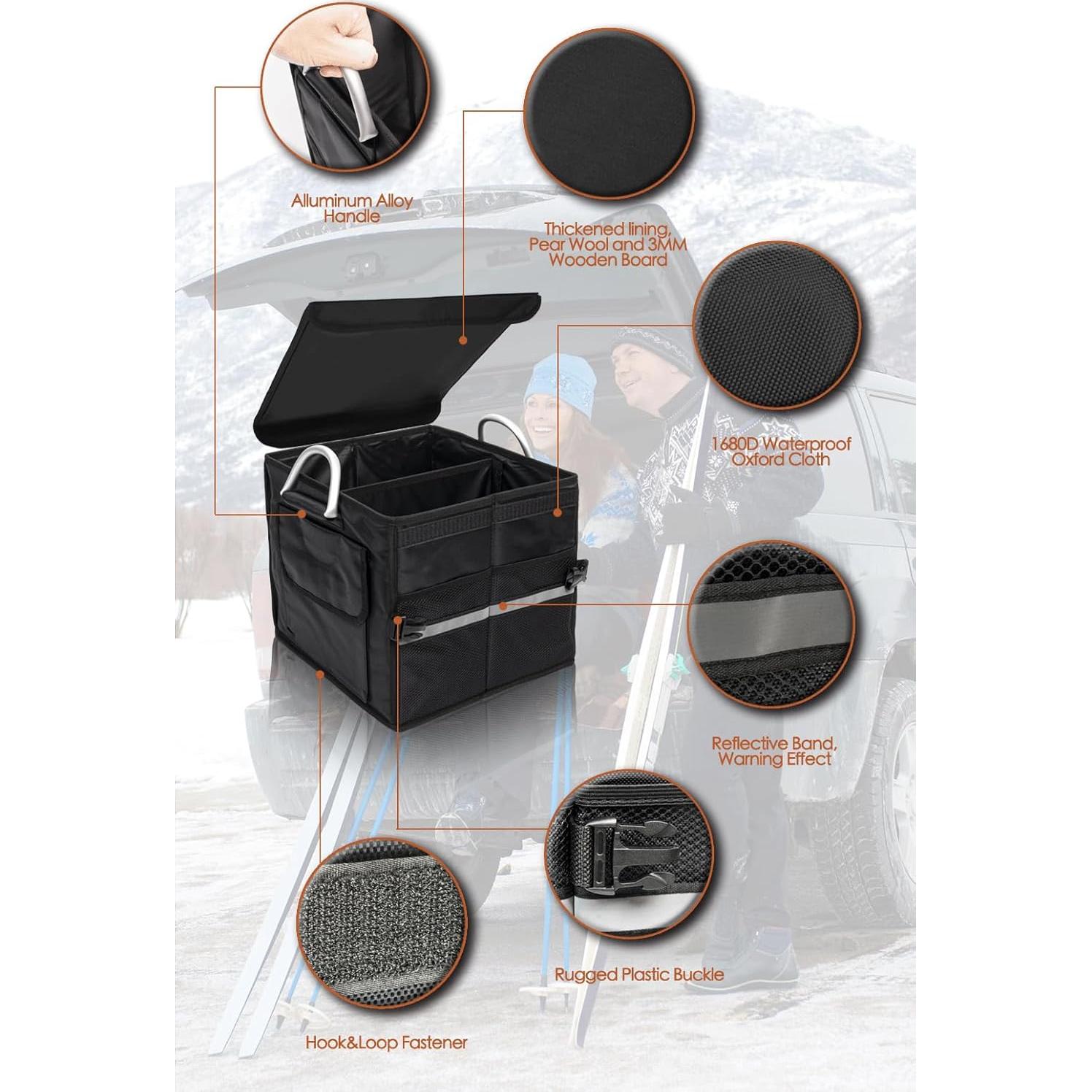 Organizador de Maletero Plegable Tongketec 28L Impermeable Negro