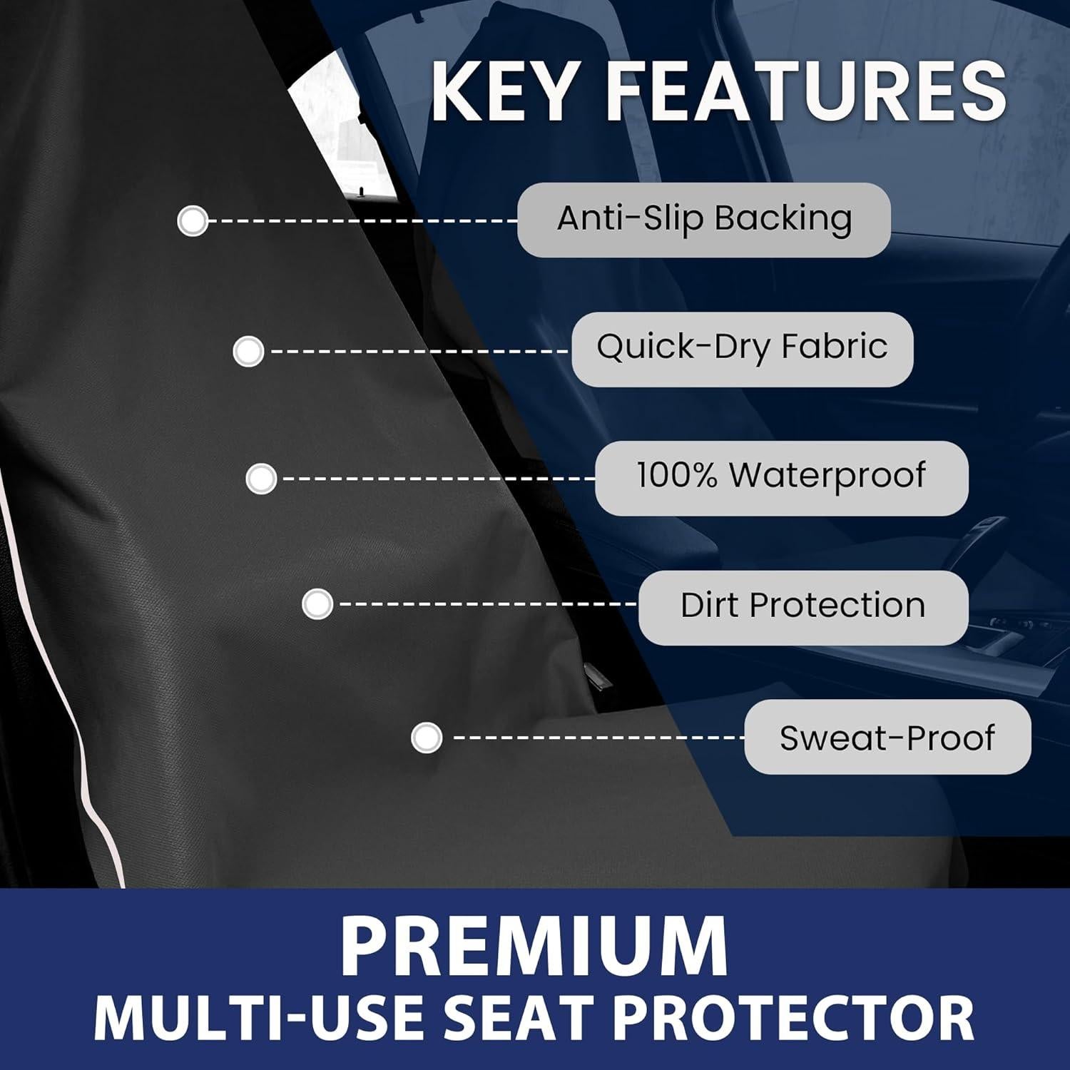 Funda de Asiento Impermeable Dri Seats - Grande Negra