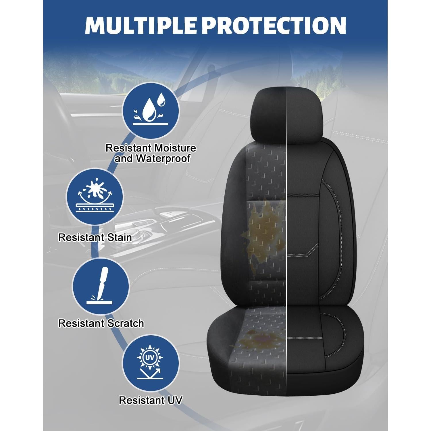 Fundas de Asiento de Coche Impermeables Sino Salected - Ajuste Universal
