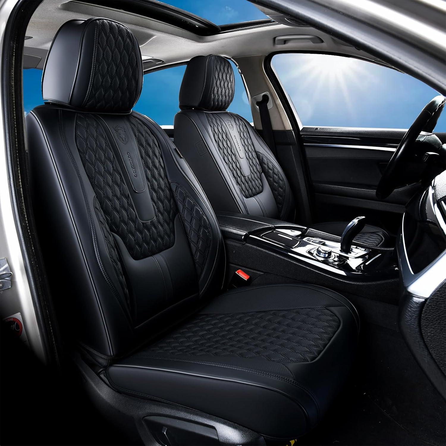 Cubiertas de Asiento Coverado Juego Completo Negras Impermeables