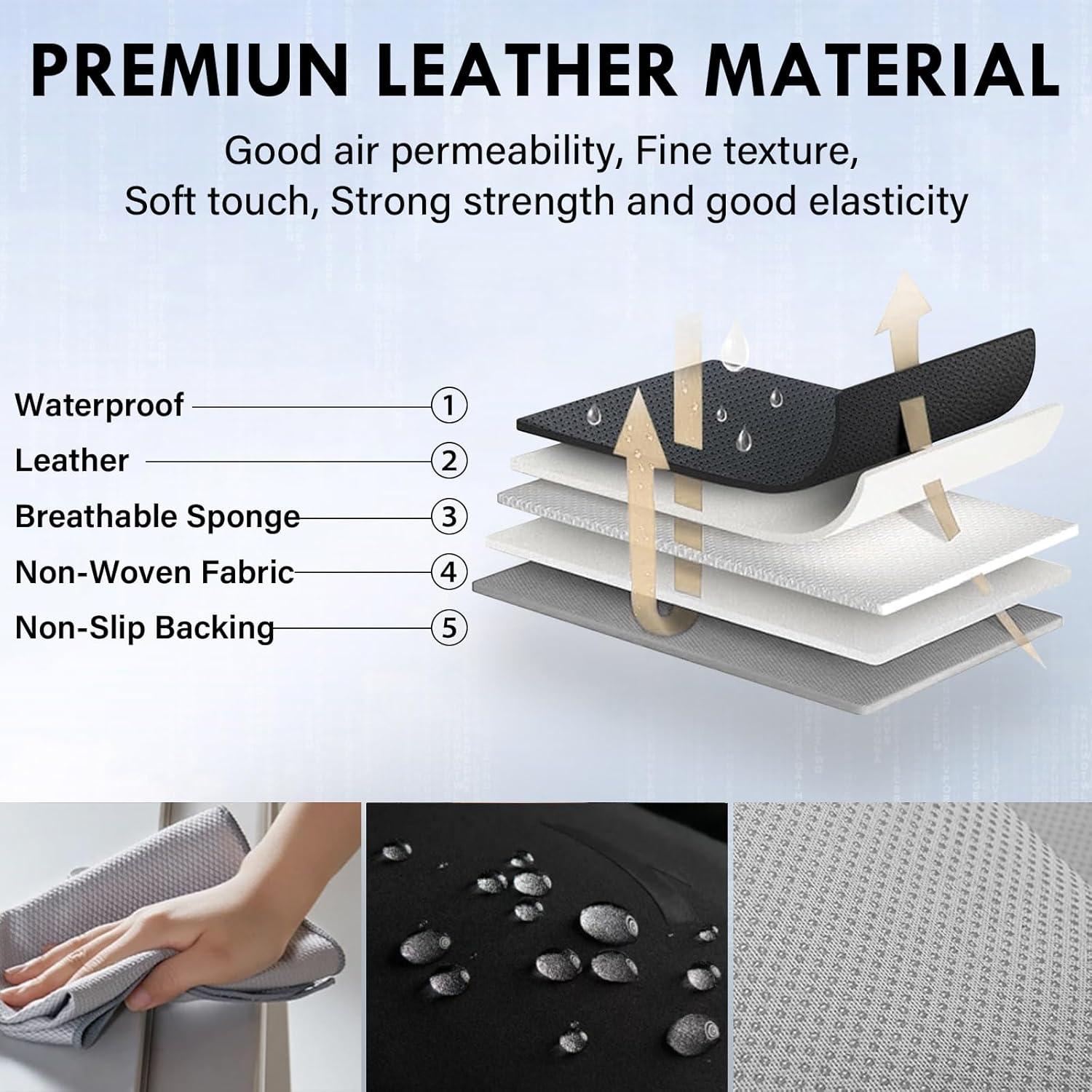 Cubiertas de Asiento Coverado Juego Completo Negras Impermeables