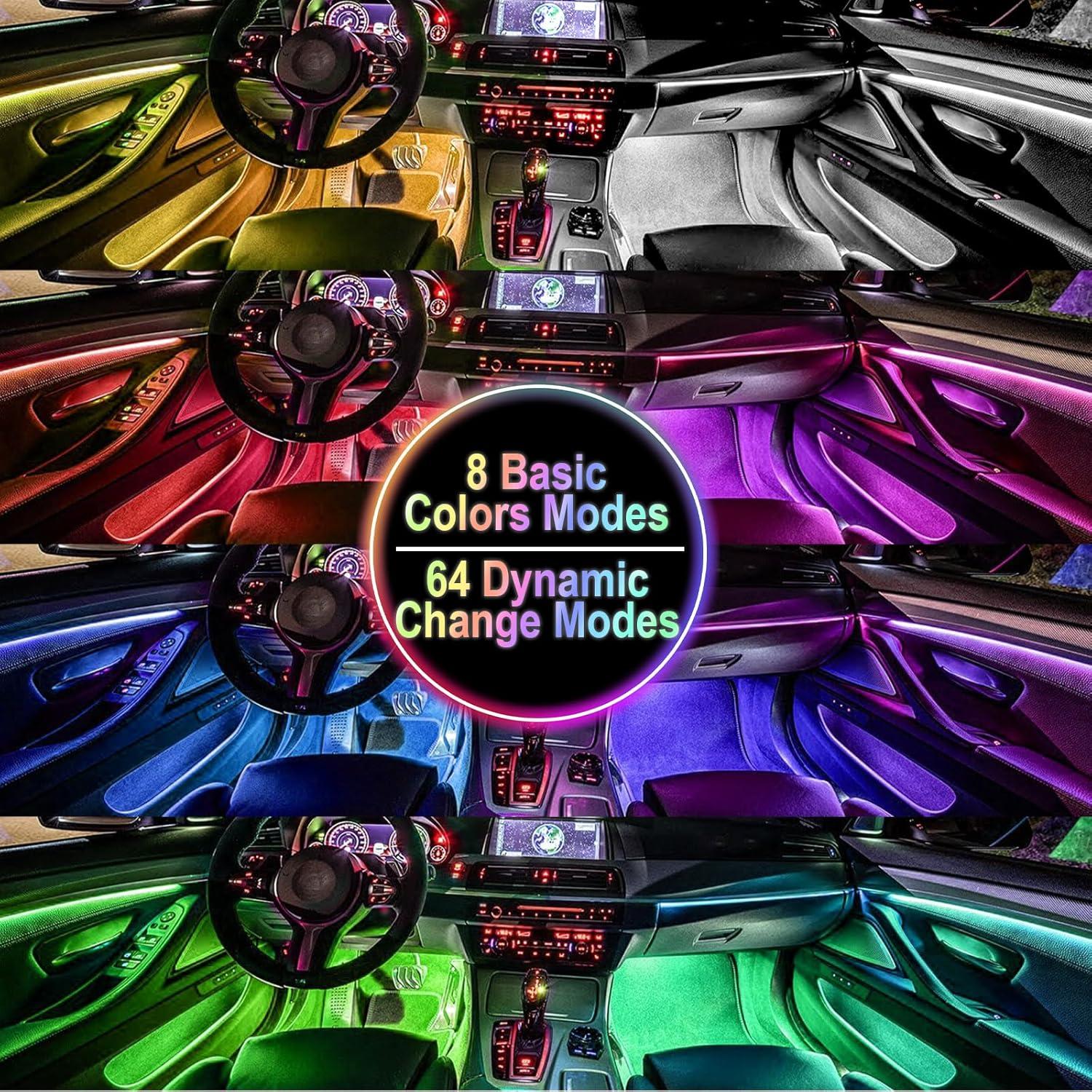 Luces LED de Interior para Coche BFXM, Tira USB Impermeable