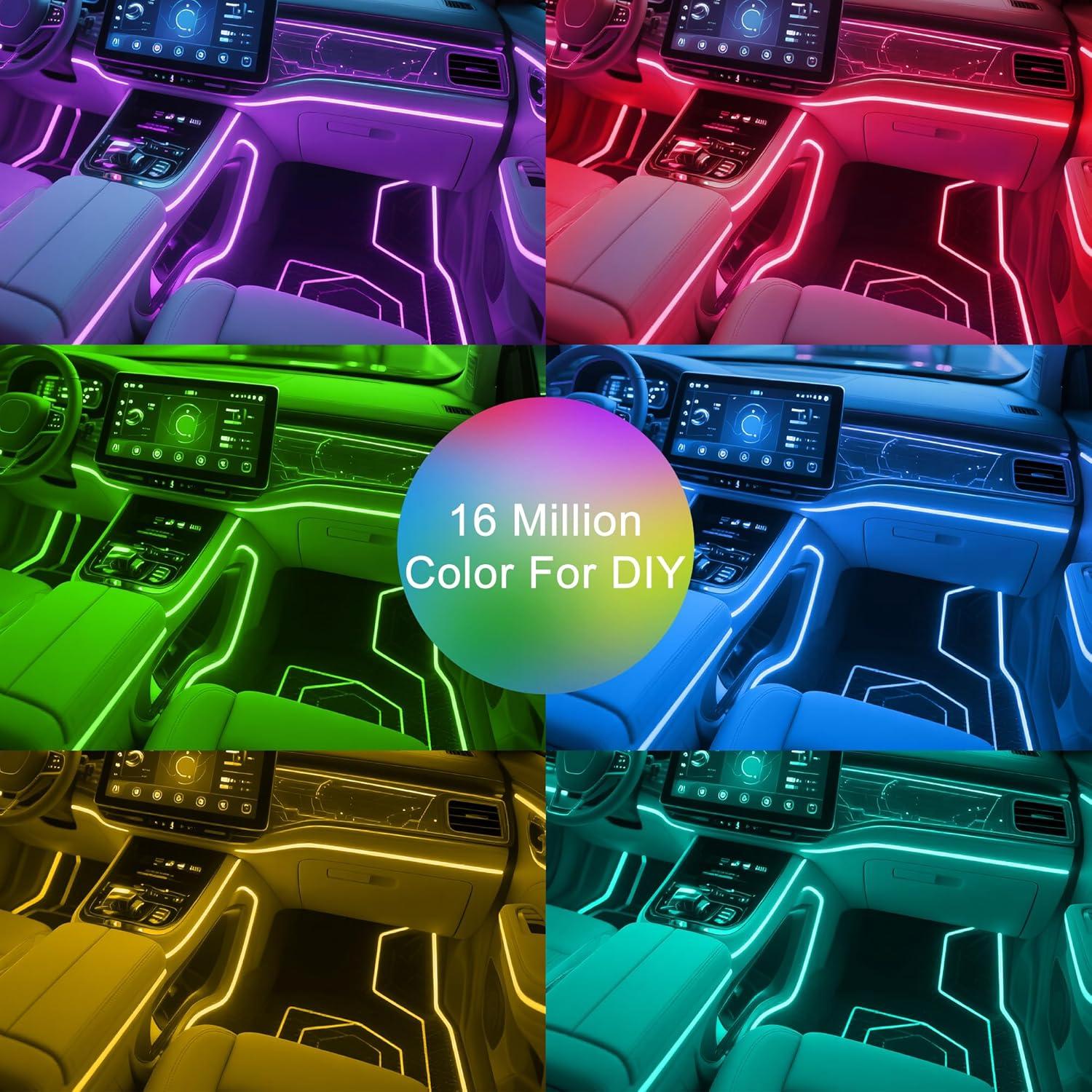 Luces LED Inalámbricas Ligrel para Carro 236" RGB Impermeables