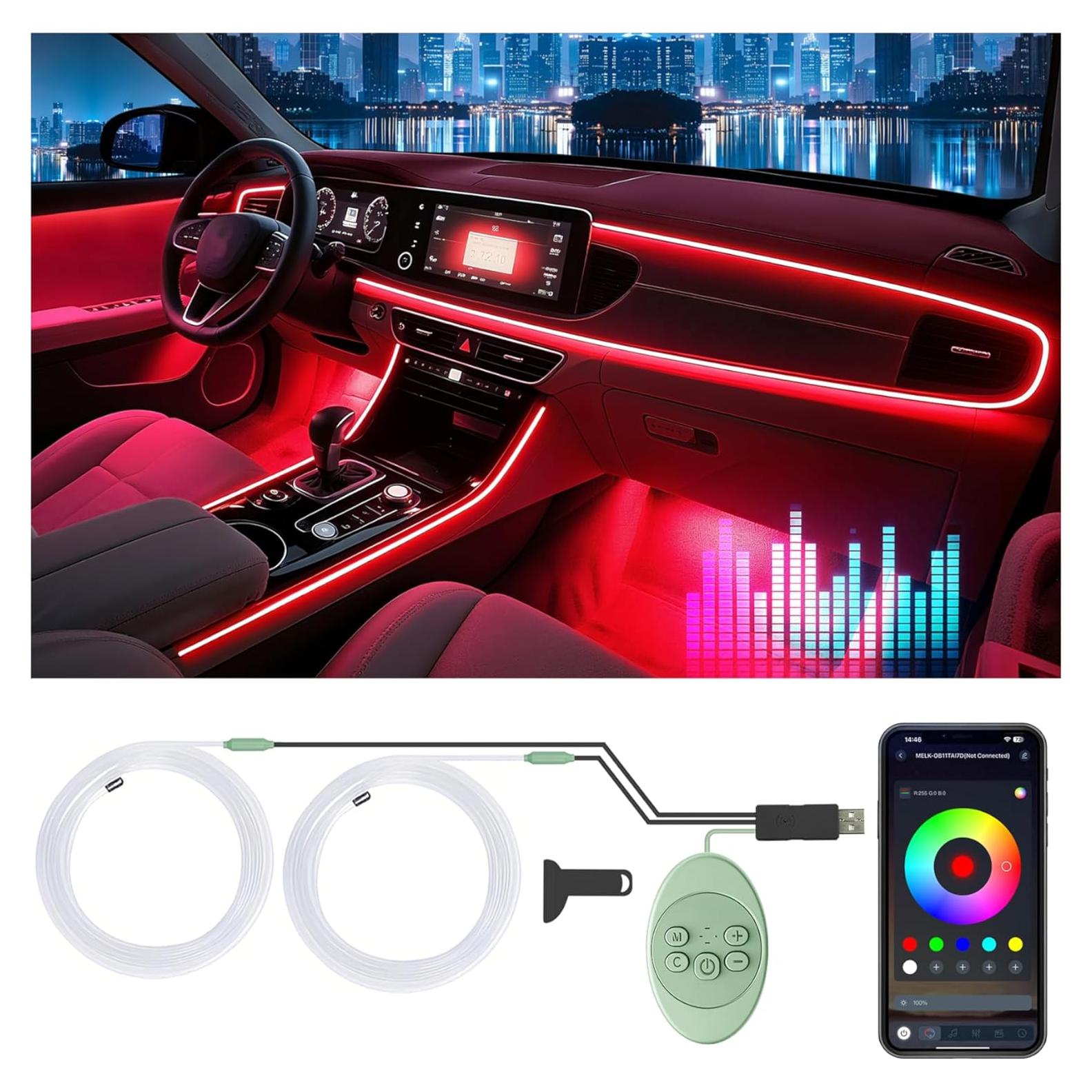 Luces LED interiores para coche Latamil FWD2 RGB 2 en 1