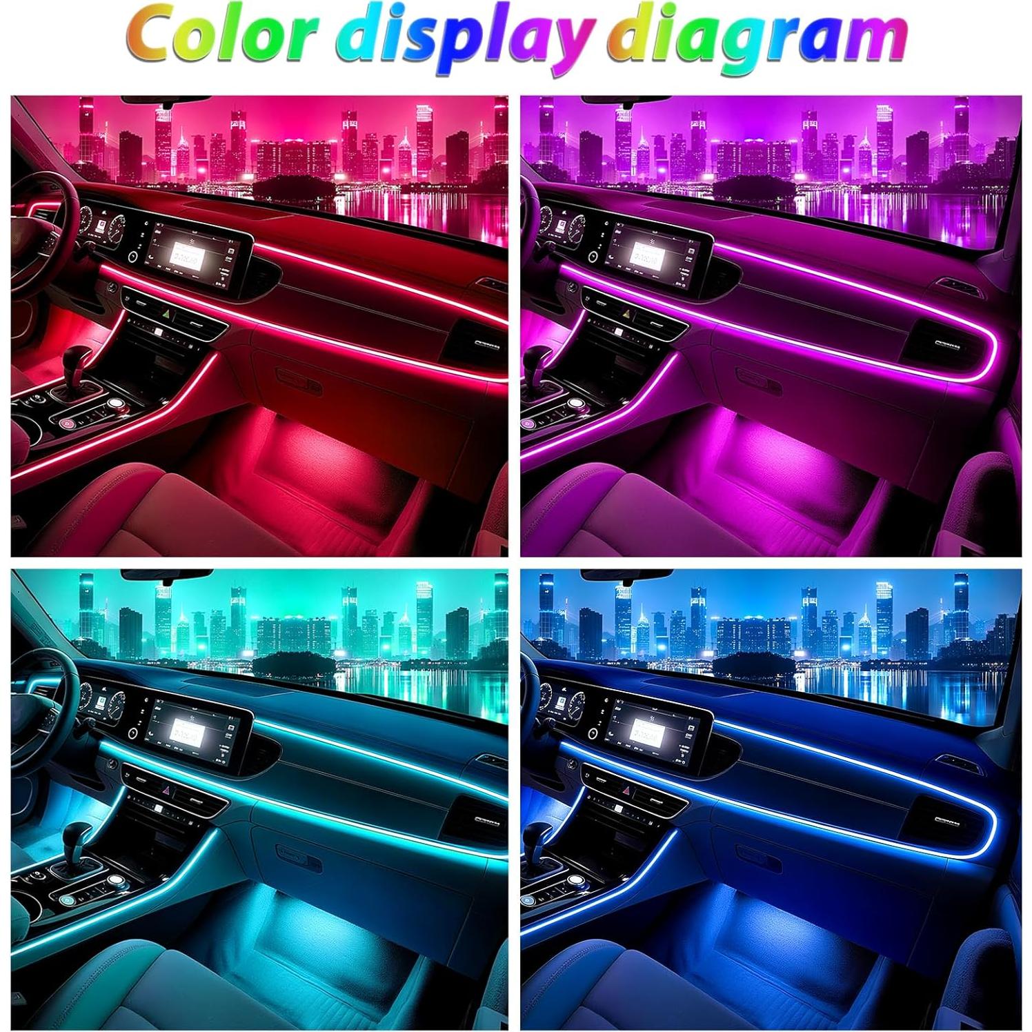 Luces LED interiores para coche Latamil FWD2 RGB 2 en 1
