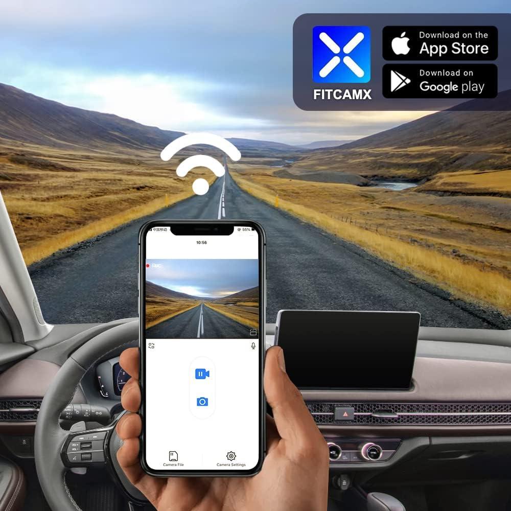 Cámara de Salpicadero Fitcamx 4K Delantera + 1080P Trasera para Honda HR-V 2023-2025