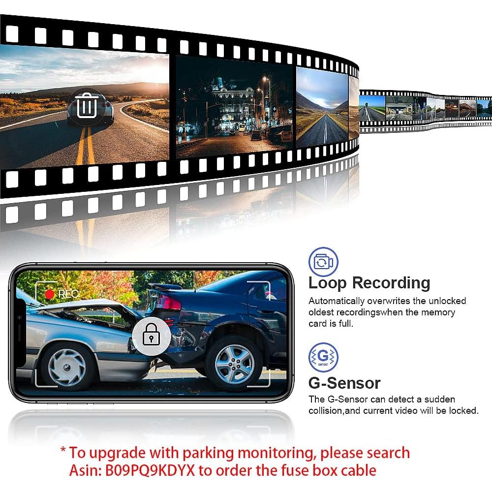 Cámara de Salpicadero Fitcamx 4K Delantera + 1080P Trasera para Honda HR-V 2023-2025