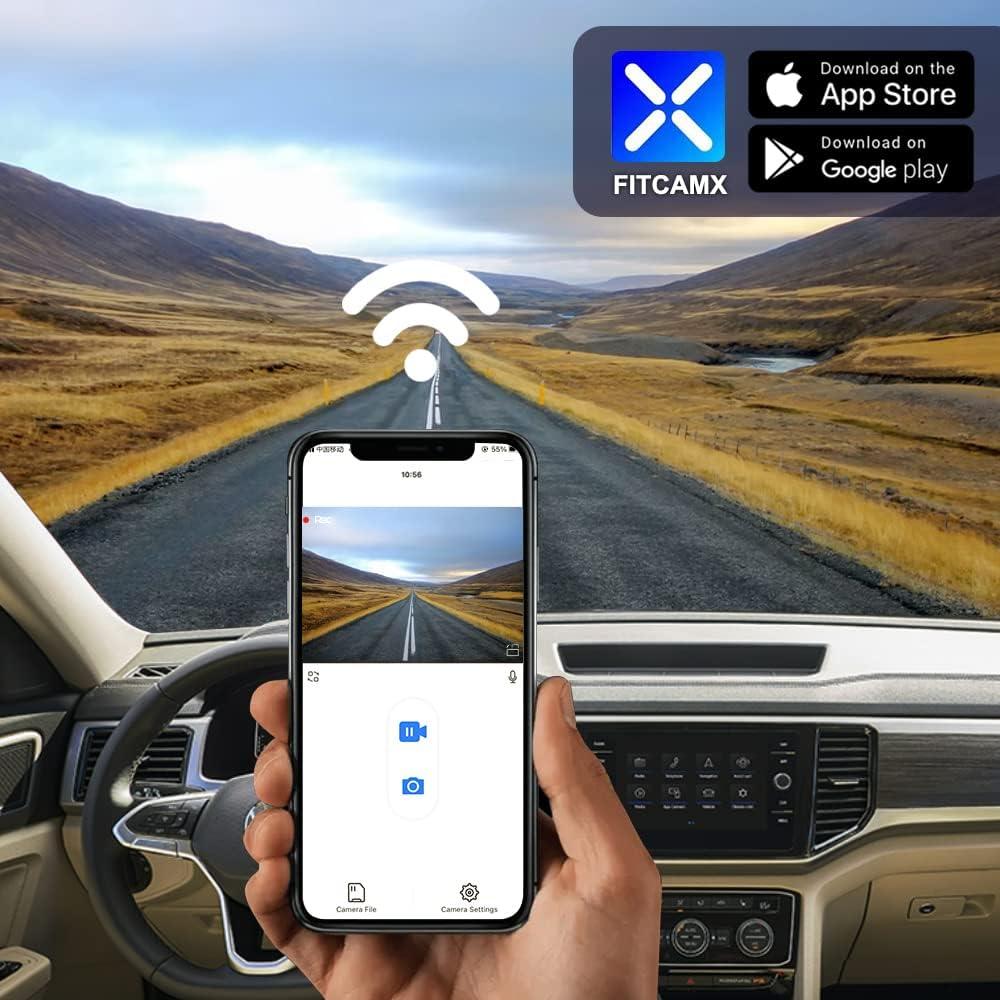 Cámara de Salpicadero Fitcamx 4K Frontal + 1080P Trasera para Volkswagen Atlas 2018-2025