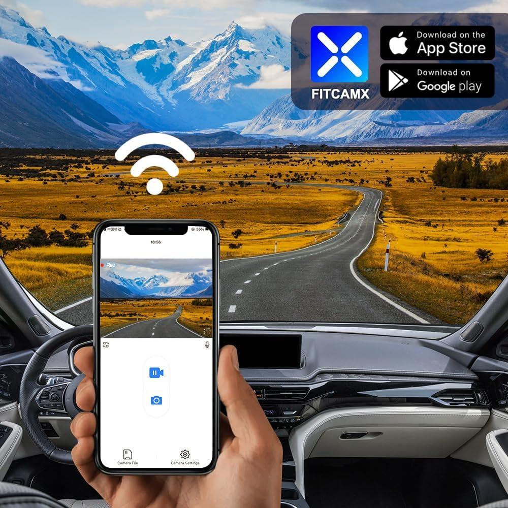 Cámara de Salpicadero Fitcamx 4K Frontal + 1080P Trasera para Acura MDX 2022-2024