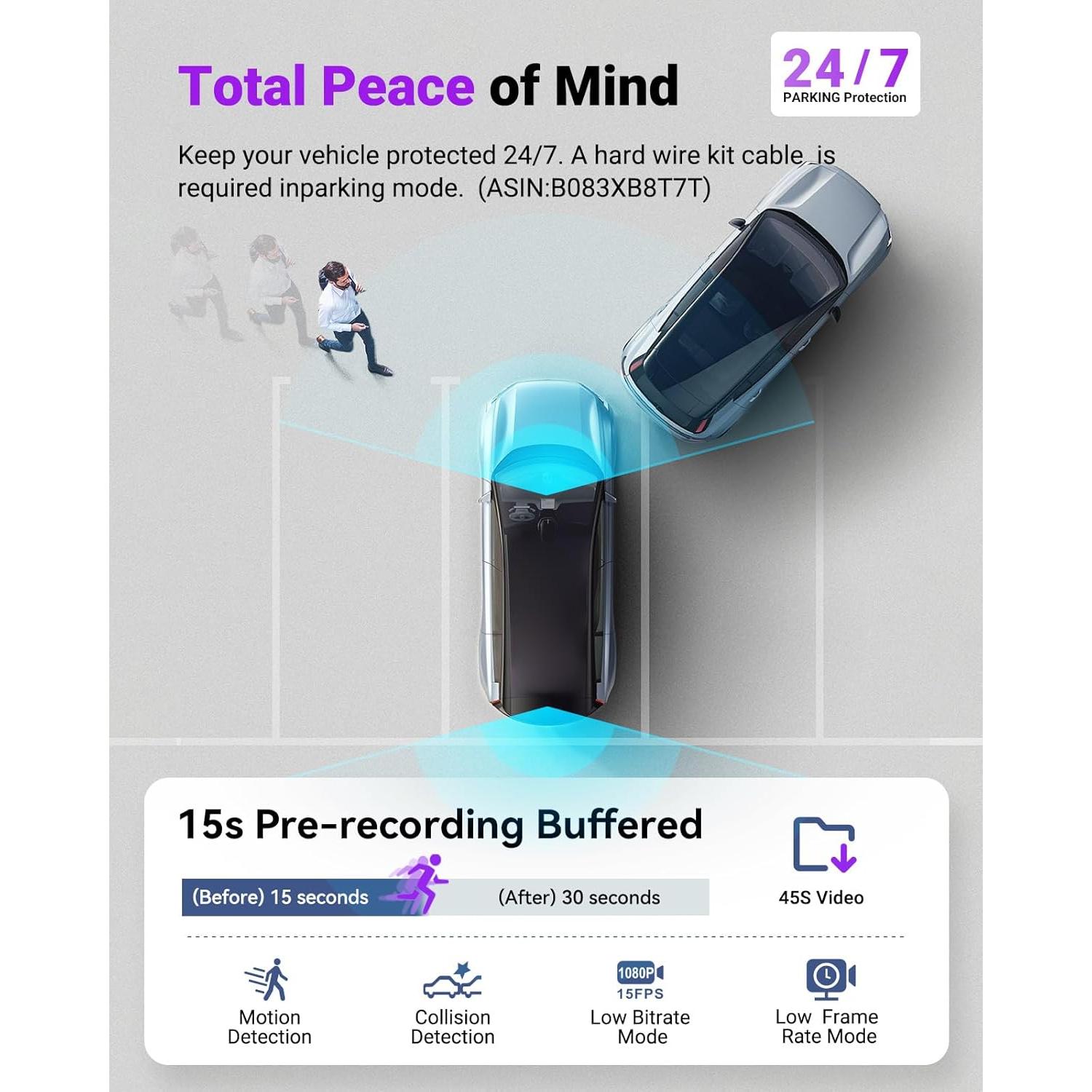 Cámara de Salpicadero Vantrue S1 Pro Max 4K Doble 2160P GPS