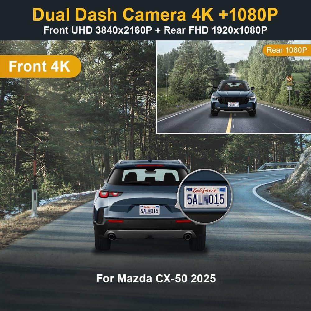 Cámara de Salpicadero Fitcamx HD2-6607 4K+1080P para Mazda CX-50