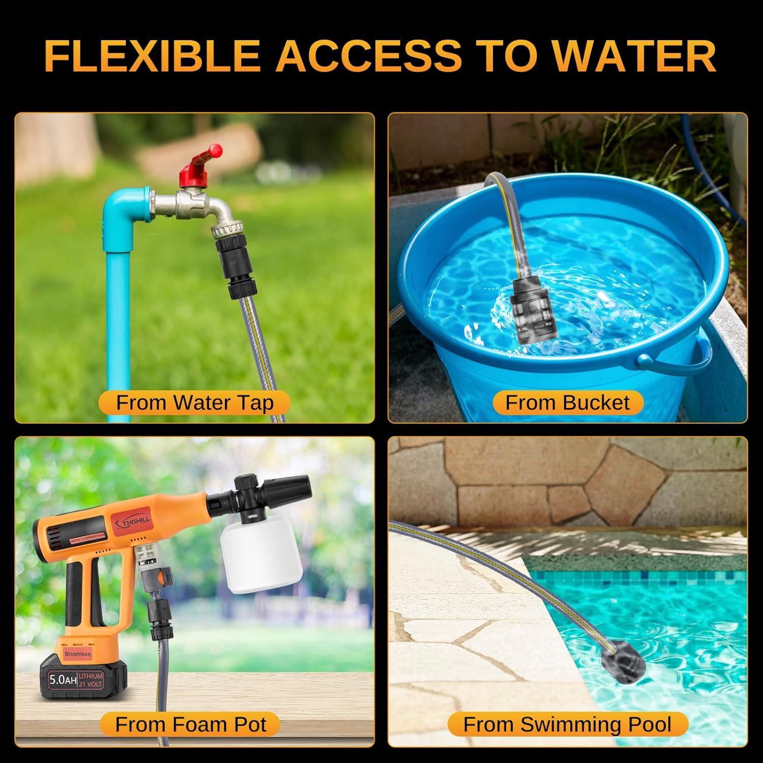 Lavadora a Presión Inalámbrica This Hill 1060 PSI 10.6 LPM