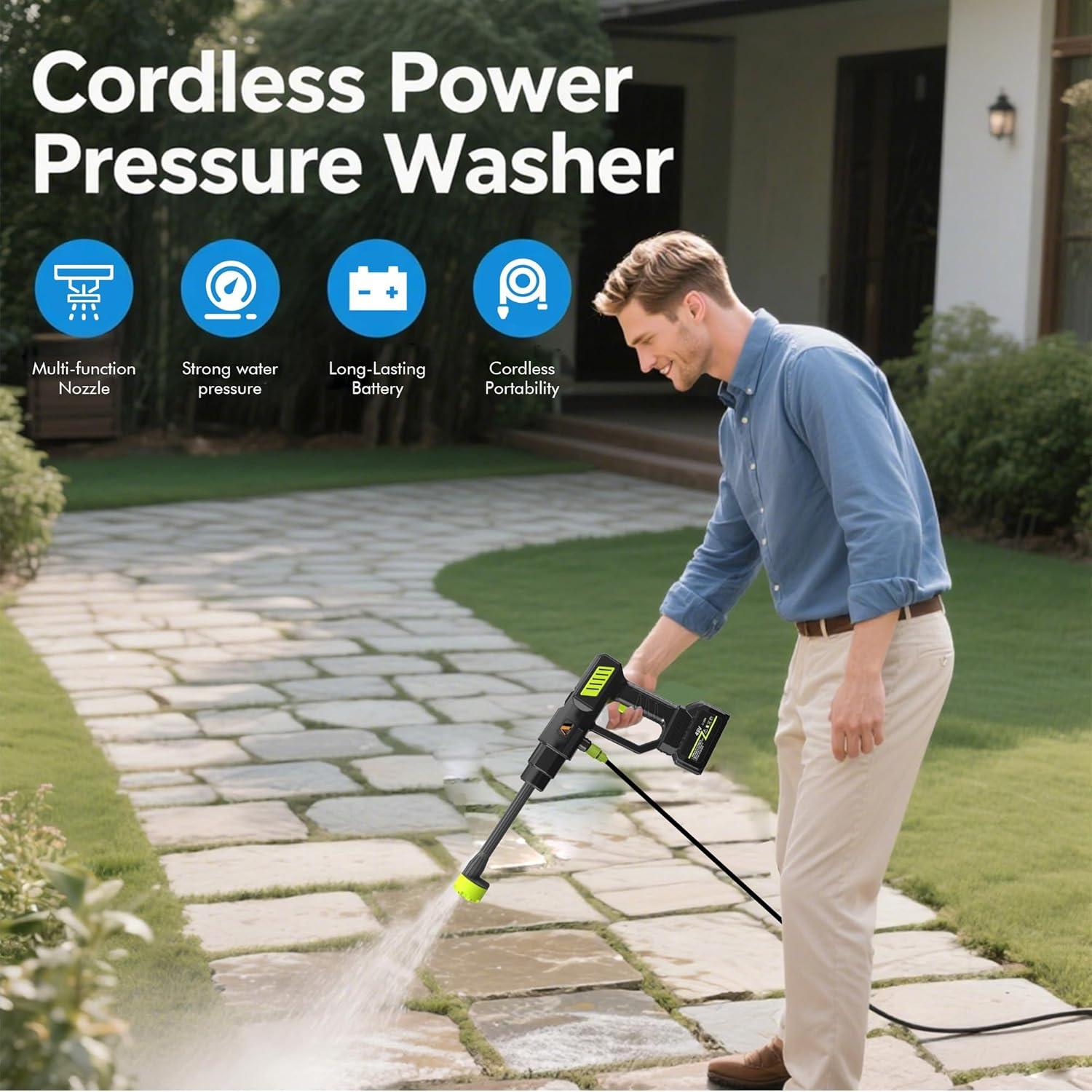 Lavadora a Presión Inalámbrica MR Bryant XU 990 PSI Batería 4Ah