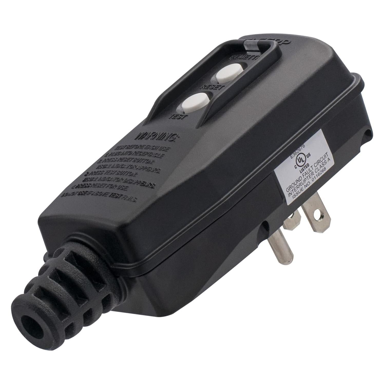 Enchufe GFCI ELEGRP G1215PA 15A 3 Cables Negro