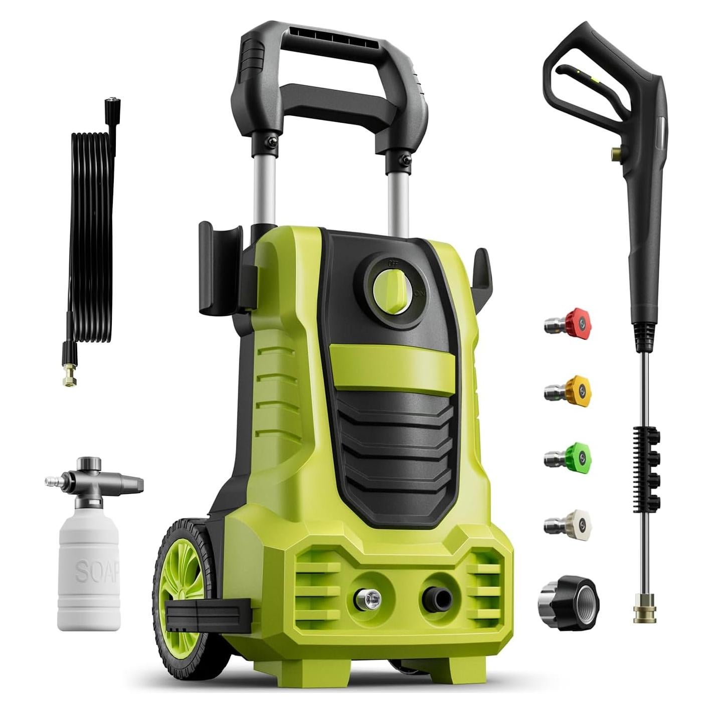 Limpiadora a Presión Eléctrica FLAWNT 2030 PSI 7.92m 4 Boquillas