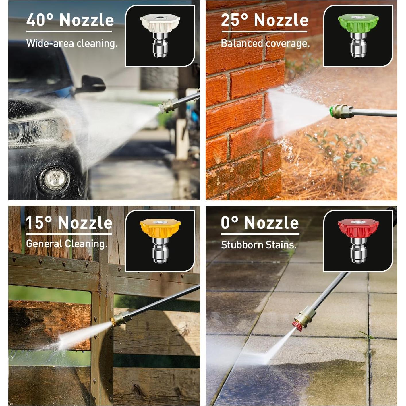 Limpiadora a Presión Eléctrica FLAWNT 2030 PSI 7.92m 4 Boquillas