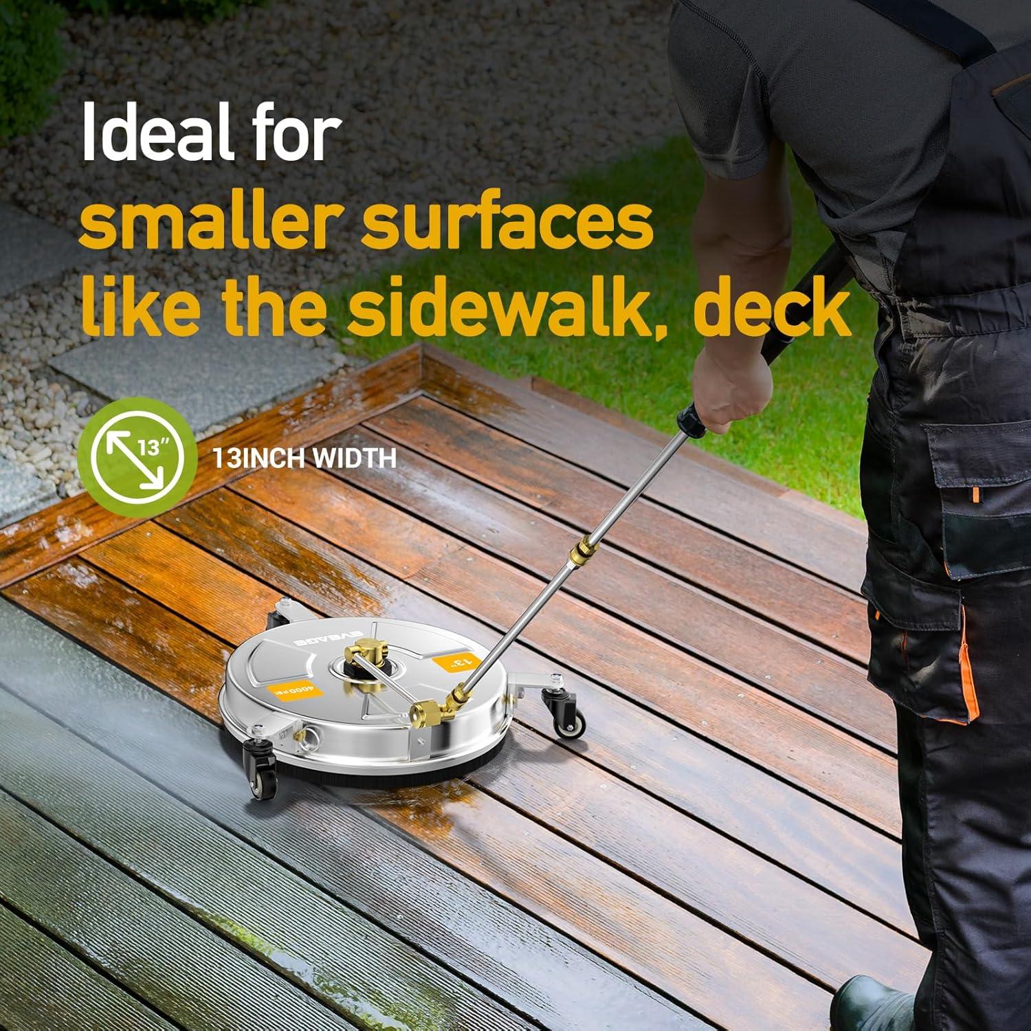 Limpiador de Superficies 2-en-1 EVEAGE 33cm para Lavadora a Presión