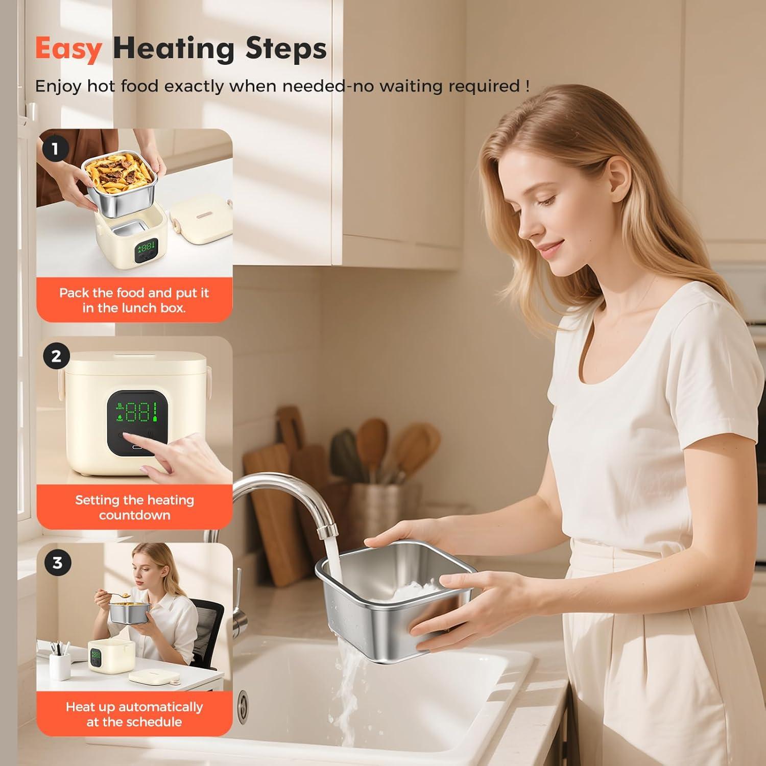 Caja de Almuerzo Eléctrica MODURE 800ml Inalámbrica con Batería