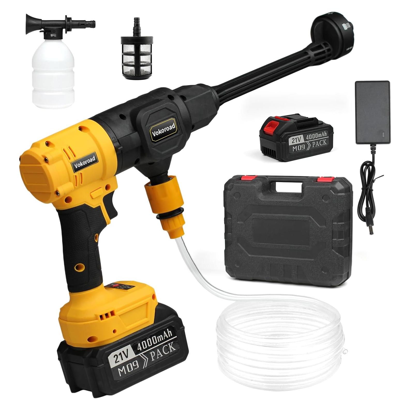 Lavadora a Presión Inalámbrica Vokoroad 1200 PSI 4.0Ah