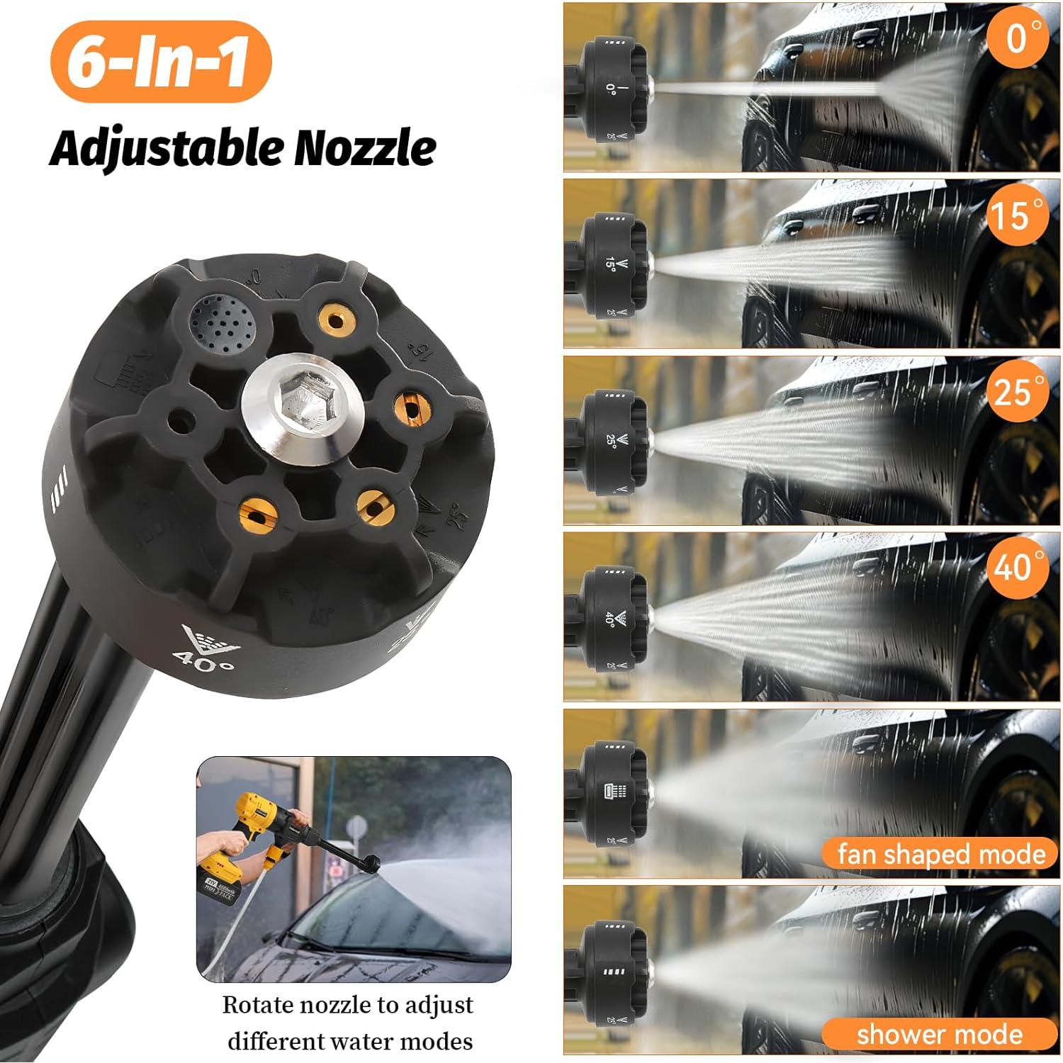 Lavadora a Presión Inalámbrica Vokoroad 1200 PSI 4.0Ah