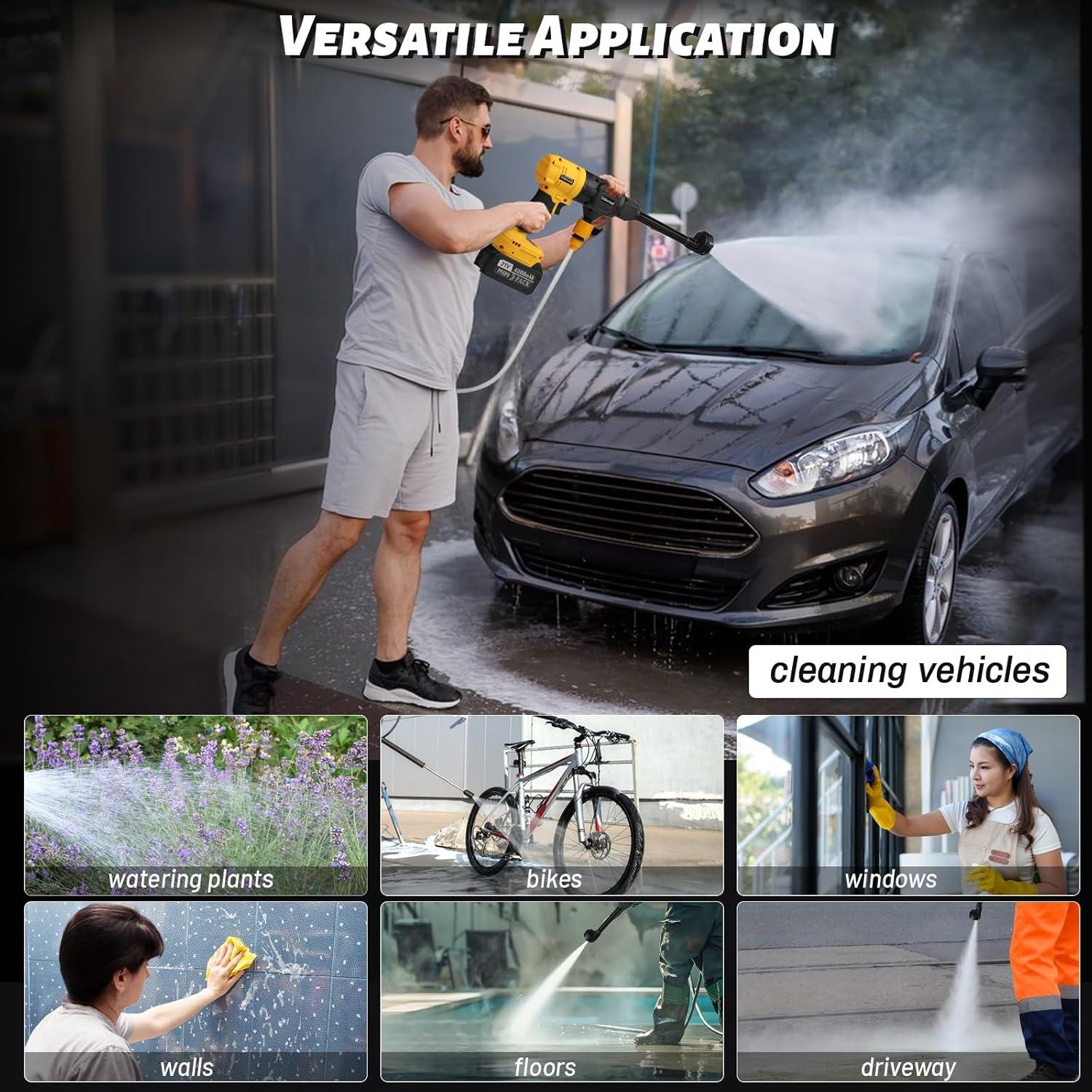 Lavadora a Presión Inalámbrica Vokoroad 1200 PSI 4.0Ah