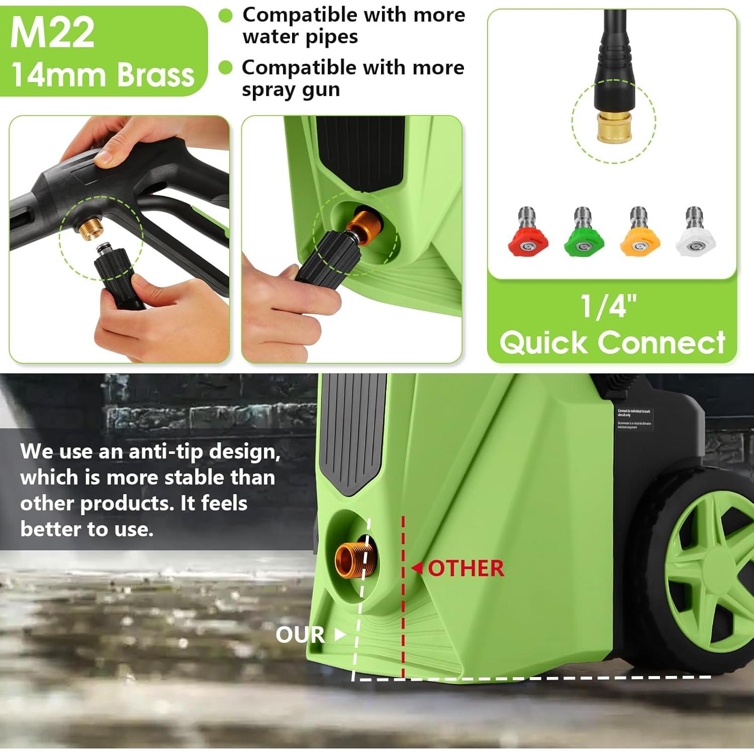 Limpiador a Presión Imdot 5000 PSI 10.6 L/min Verde