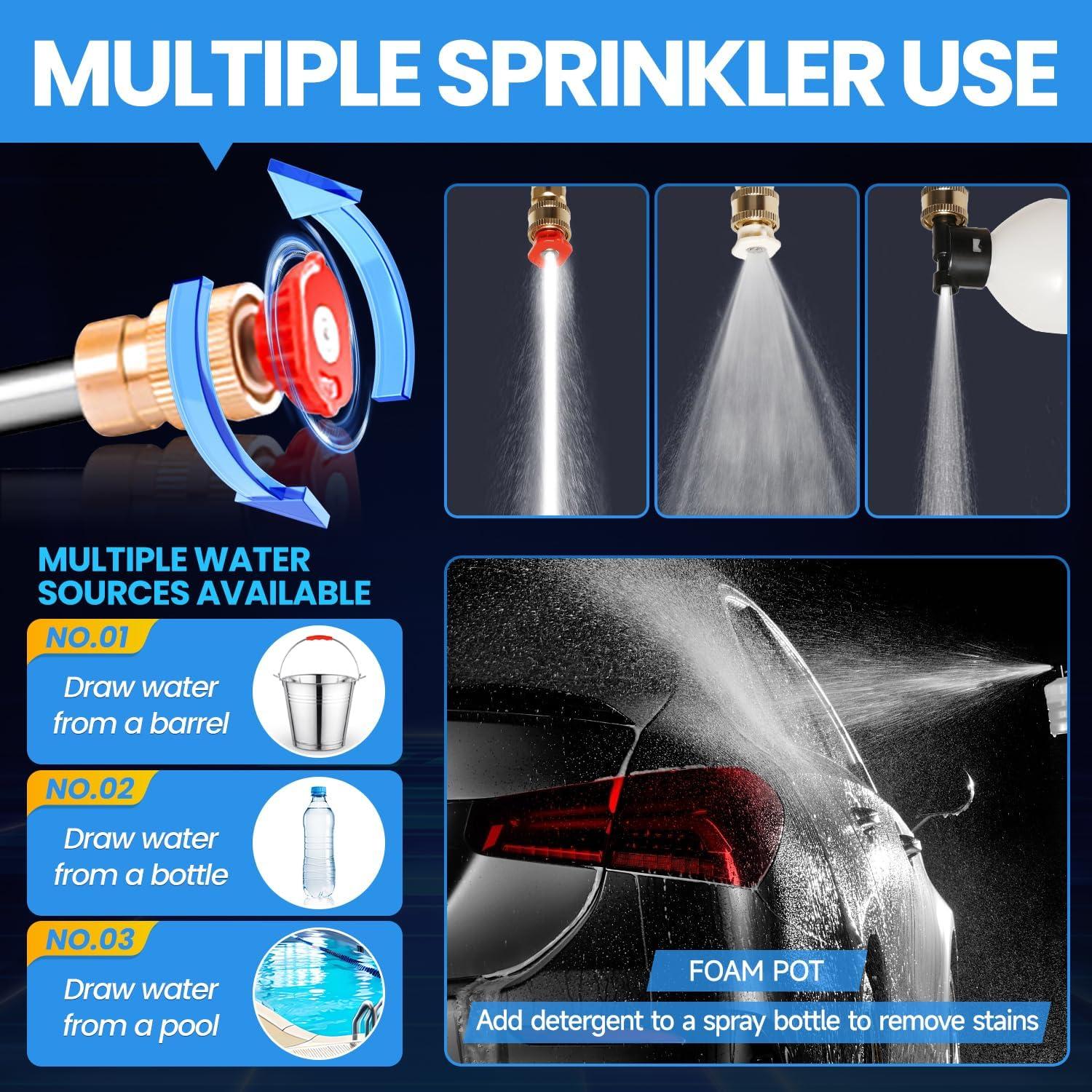 Lavadora a Presión Inalámbrica LZO 21V 2 Baterías 6-en-1